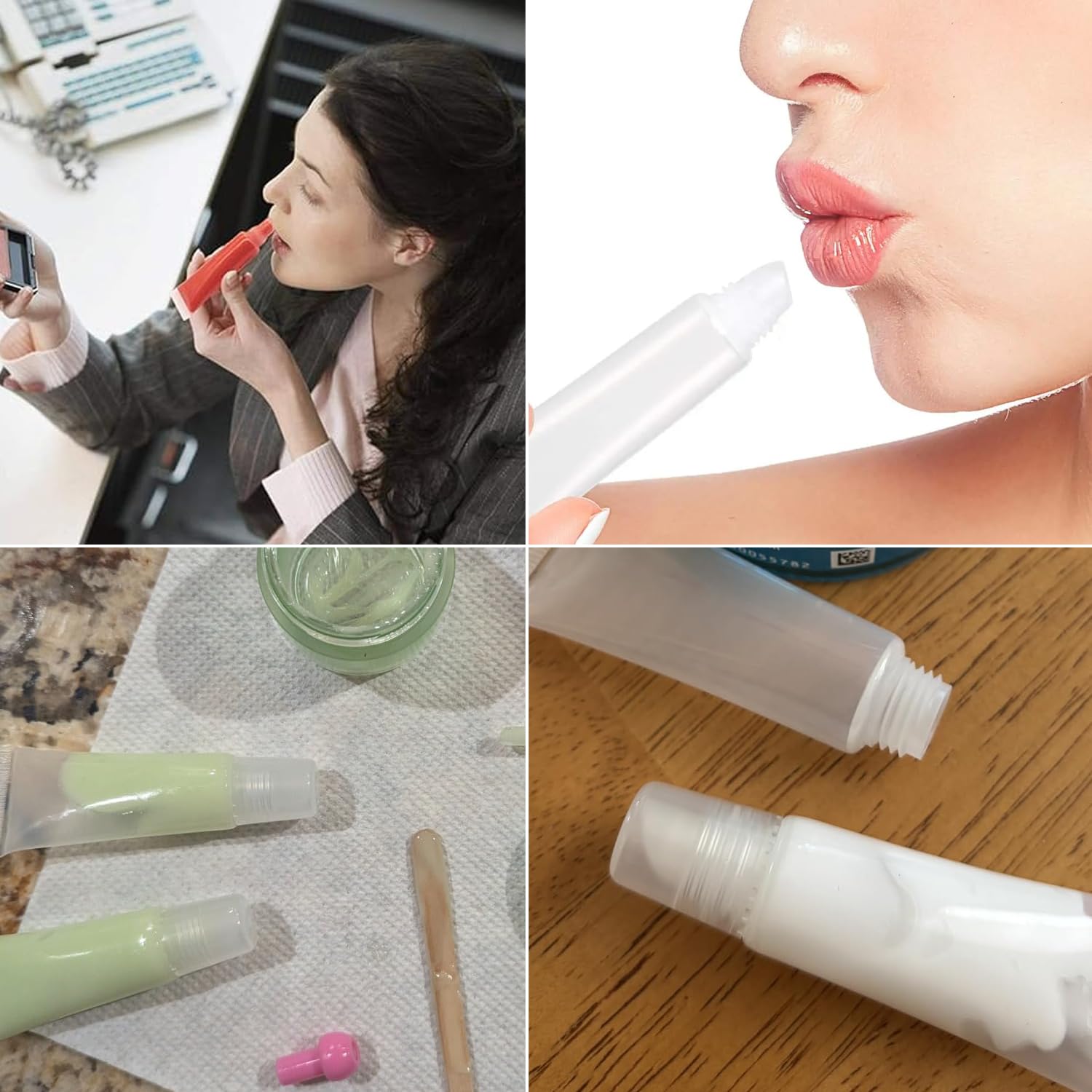 Empty Lip Gloss Tubes Empty 15Ml Clear Lip Balm Containers Empty Lip Balm Tubes Refillable Mini Lip Gloss Containers Empty Lip G