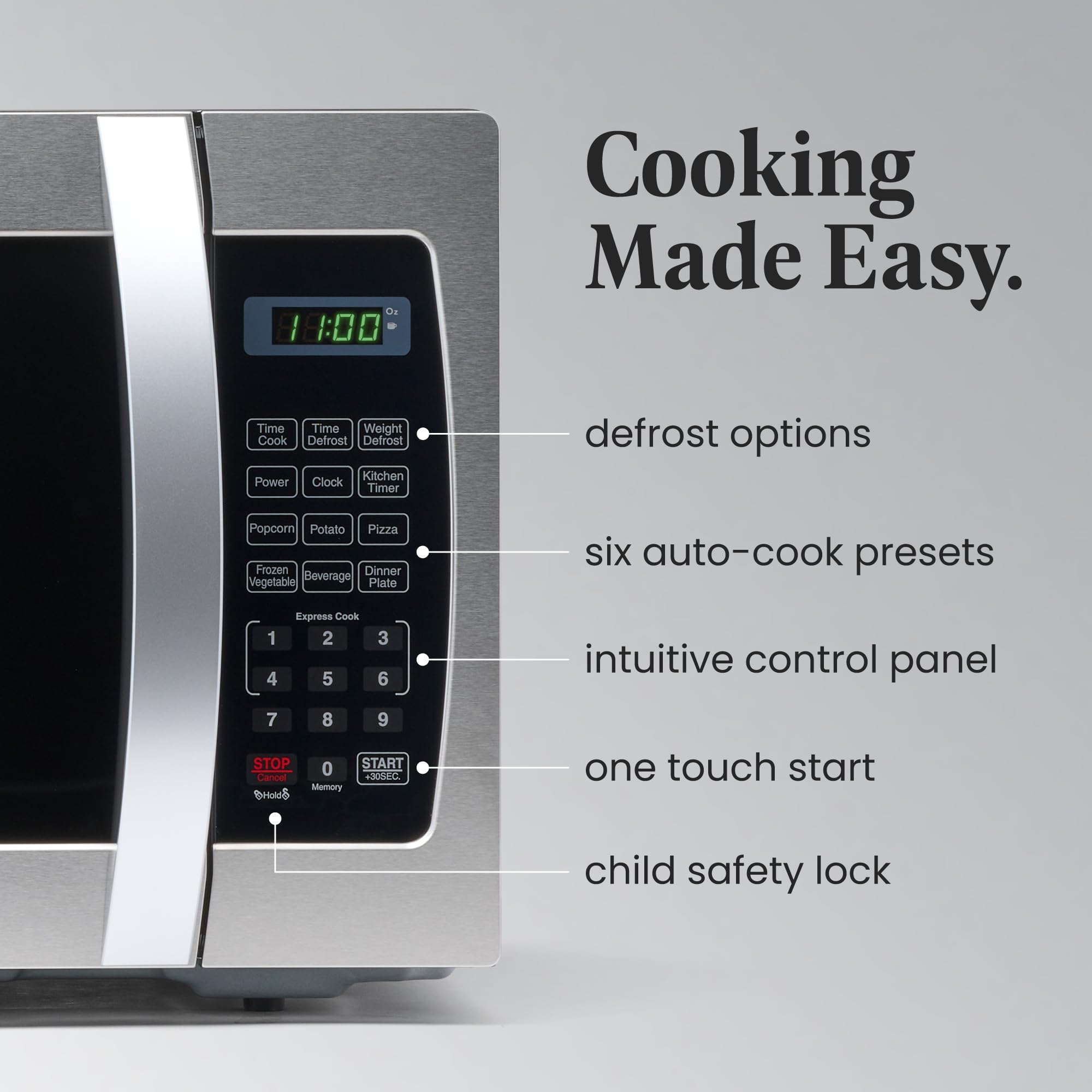 Farberware Countertop Microwave 1000 Watts, 1.3 Cu. Ft. - Microwave Oven With Led Lighting And Child Lock - Perfect For Apartmen