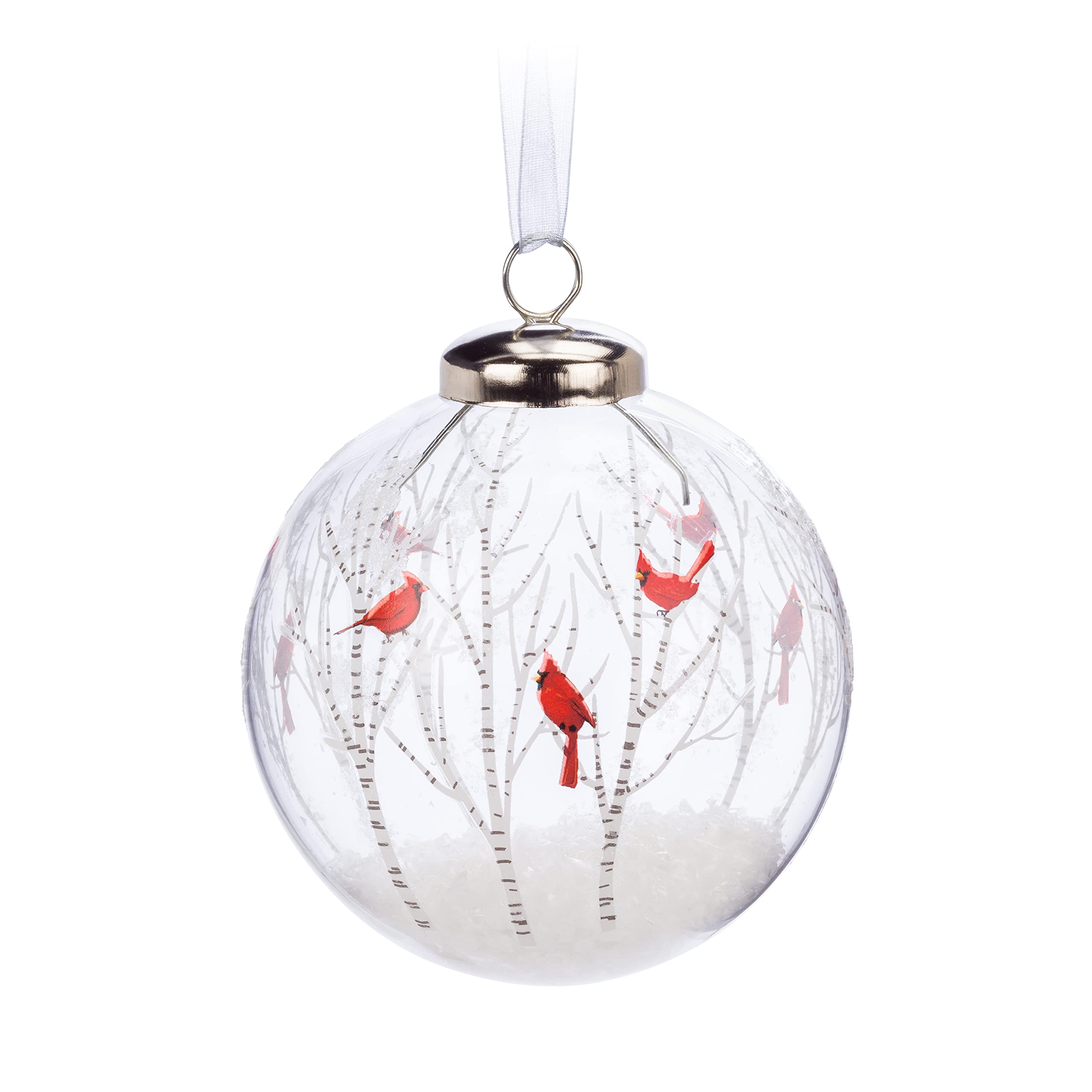 Abbott Collection Cardinal in Trees Ball Ornament-2.75 D