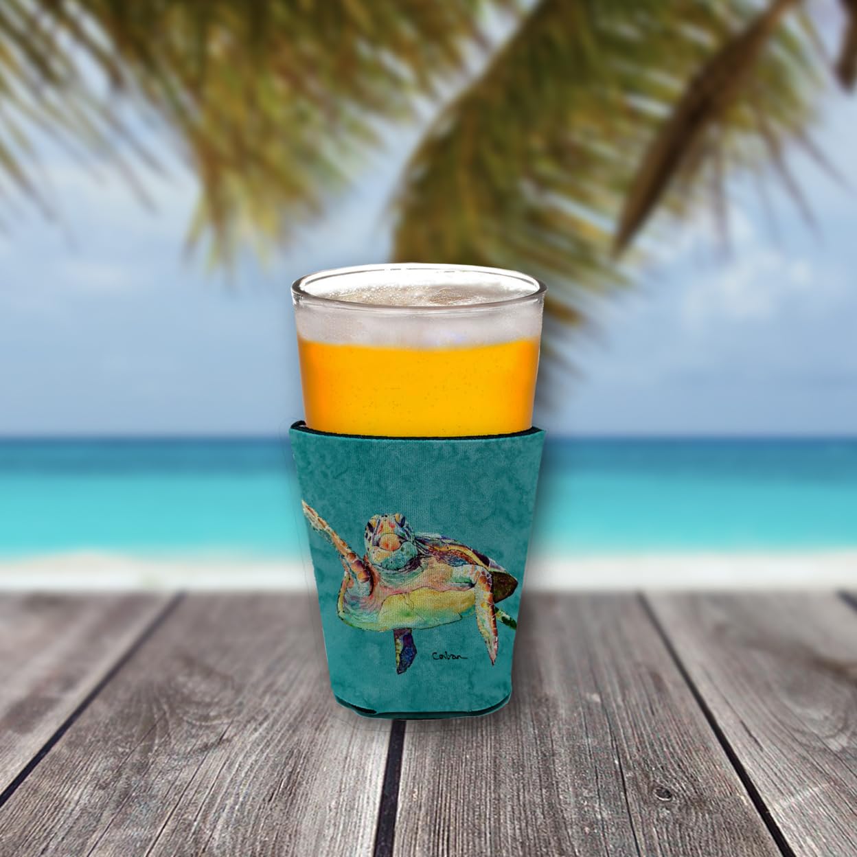 Turtle Hi Five Red Solo Cup Beverage Insulator Hugger