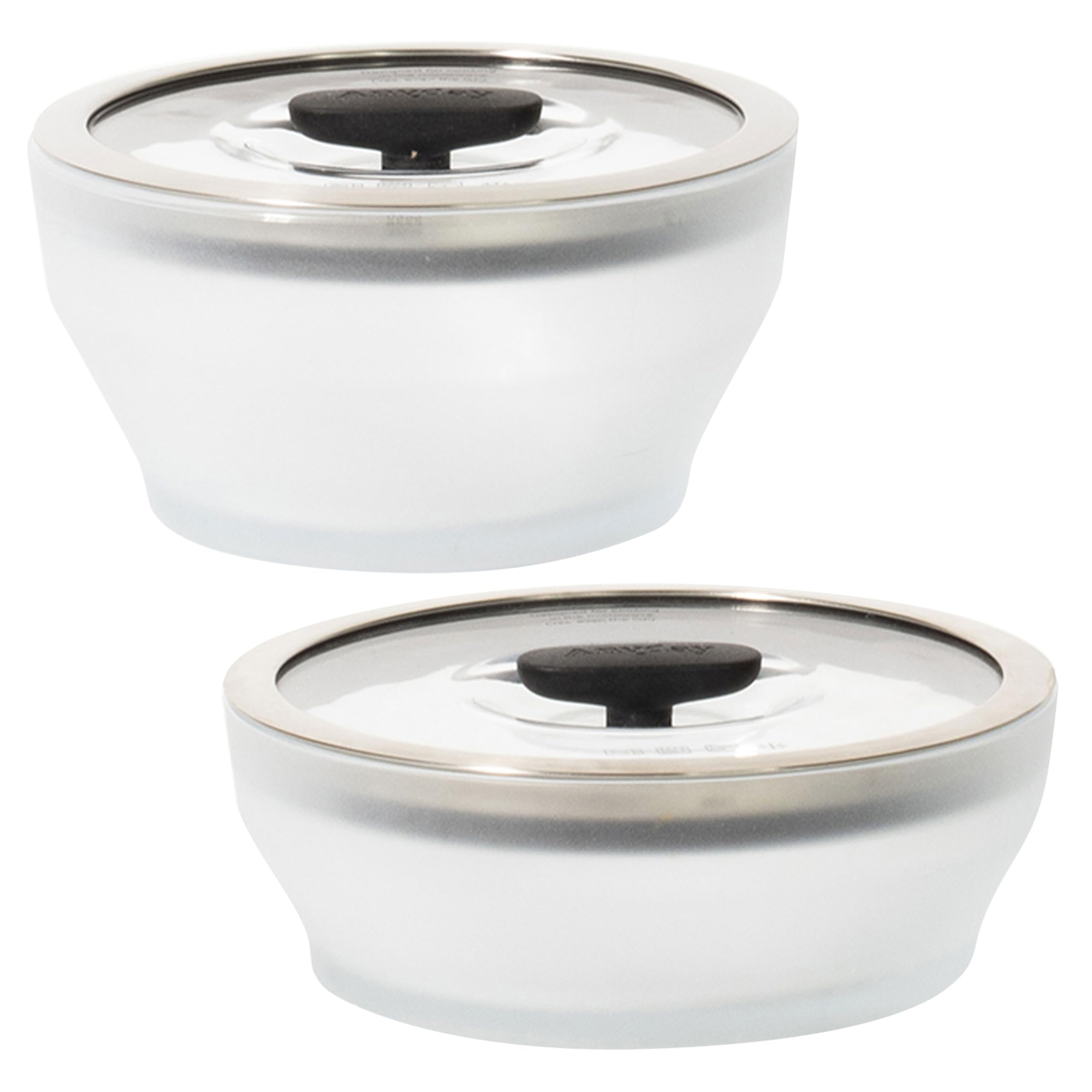 Anyday Medium Dish Set | 4 Piece Microwave Cookware | Microwave Steamer & Mixing Bowls | Borosilicate Glass | Black Sesame