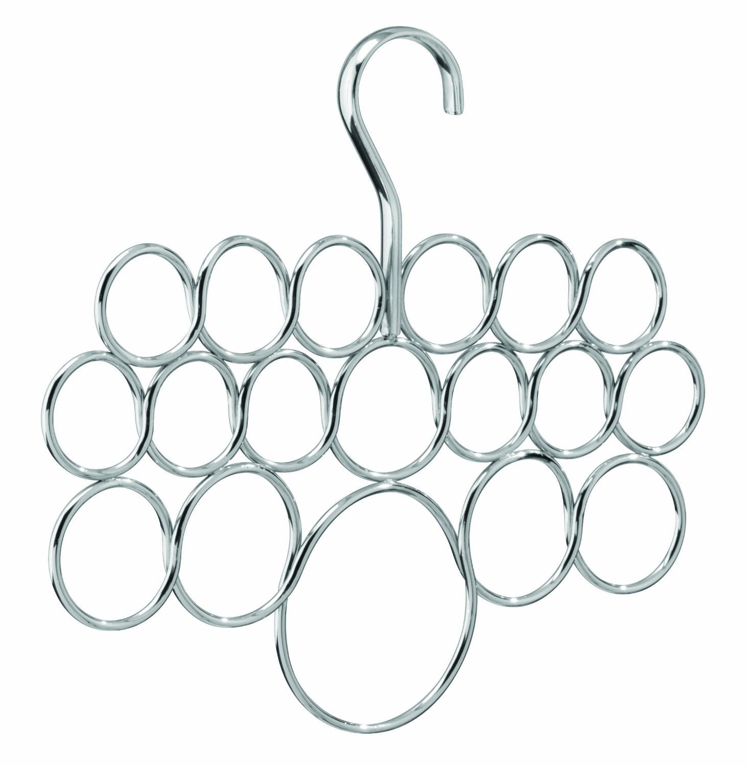 iDesign Axis Metal Loop Scarf Hanger, No Snag Closet Organization Storage Holder for Scarves, Mens Ties, Womens Shawls, Pashmi