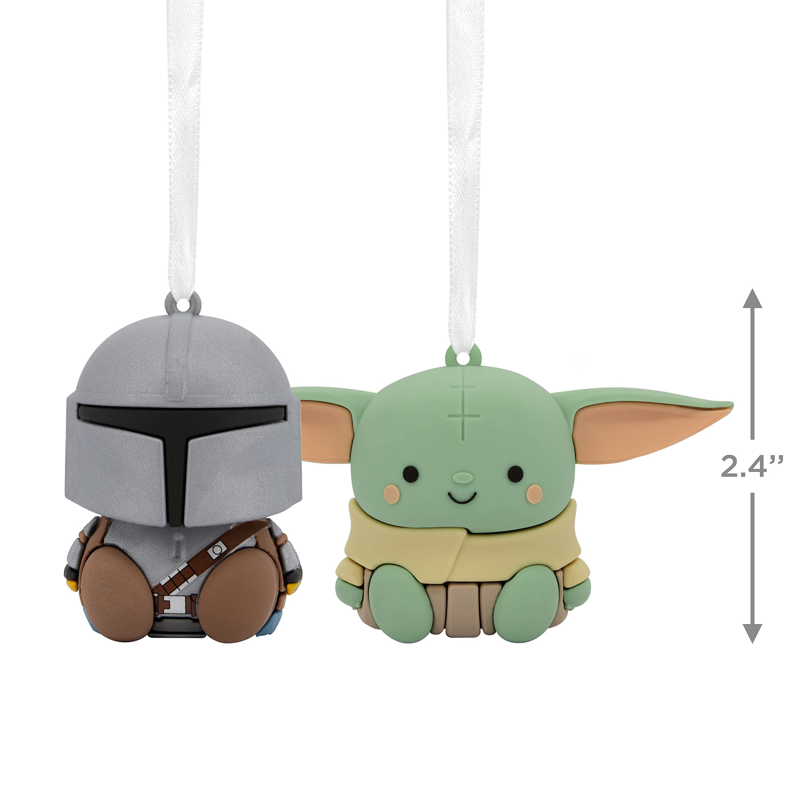 Hallmark Better Together Star Wars: The Mandalorian and Grogu Magnetic Christmas Ornaments, Set of 2, Shatterproof