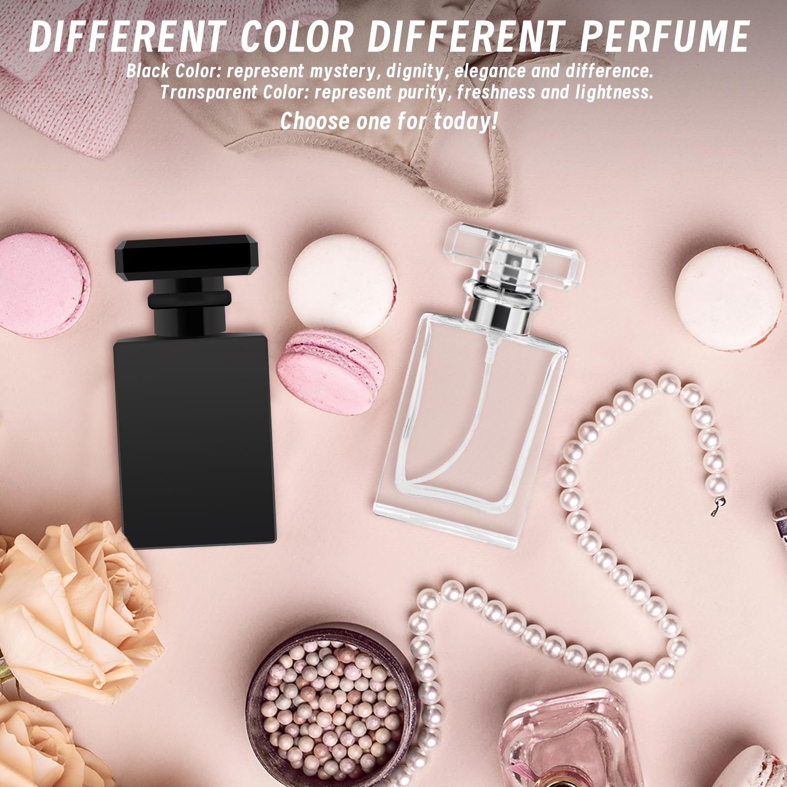 Luxsego Perfume Bottle Atomizers With Funnels, 30 Ml Refillable Perfume Spray, Empty Spray Bottle Glass Cologne Atomizers For Tr