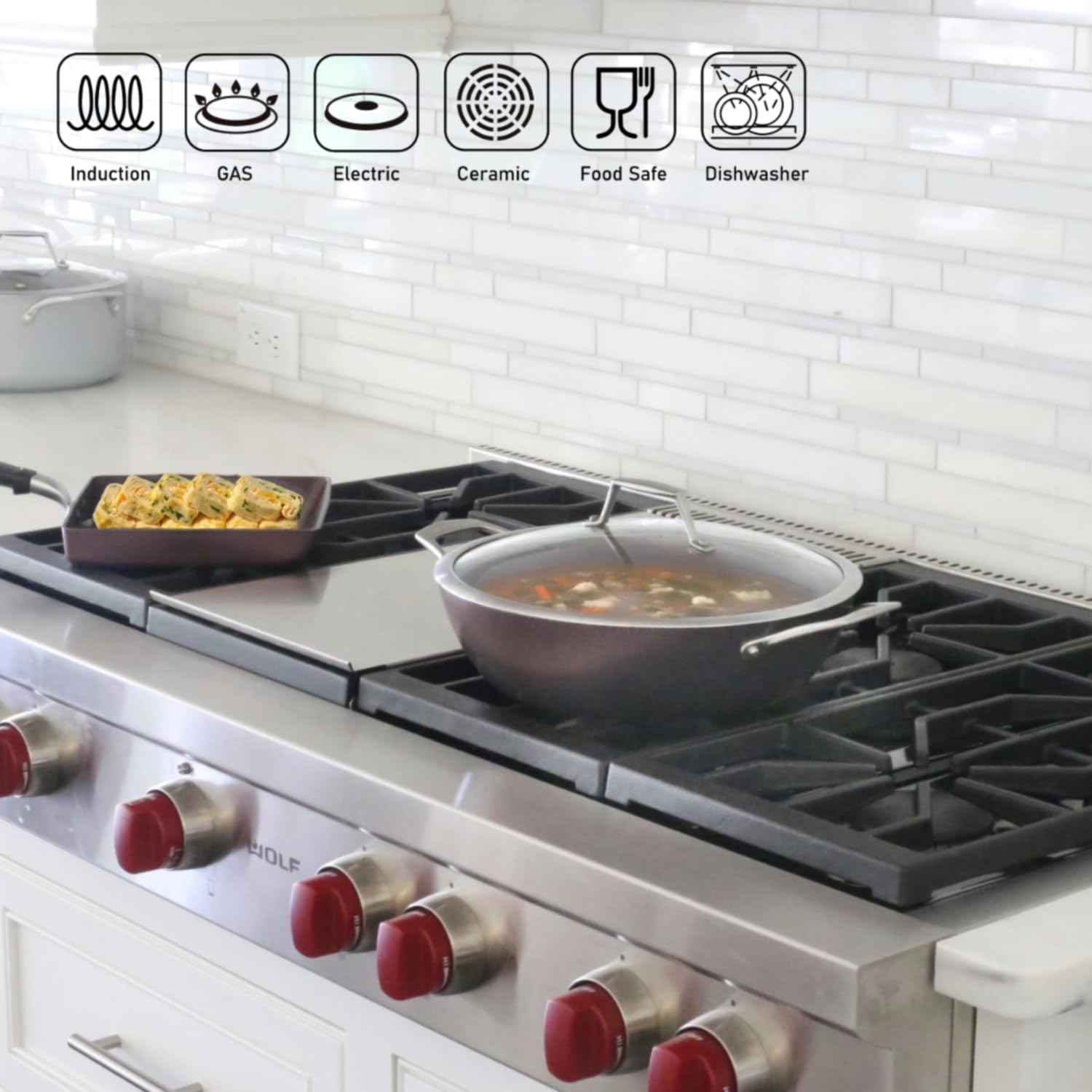 Techef - Art Pan Collection, 5 Qt / 12-In Nonstick All Purpose Chef Pan With Cover, Made In Korea (5-Quart Chef Pan)