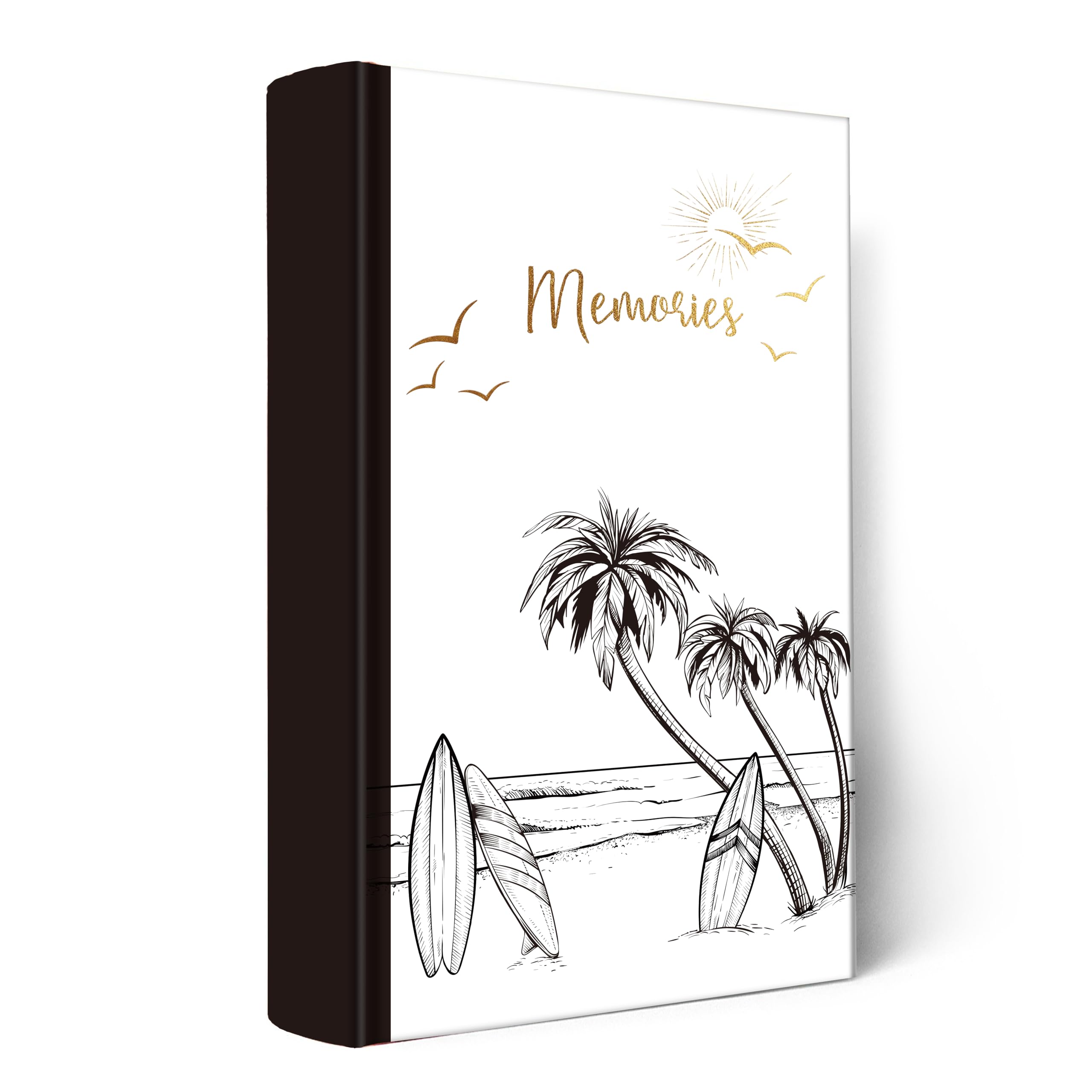 Holoary Travel Photo Album 4x6 300 Photos Three Pictures Per Page, Memo Writing Area for Each Pocket, Beach Photo Album, Vacatio