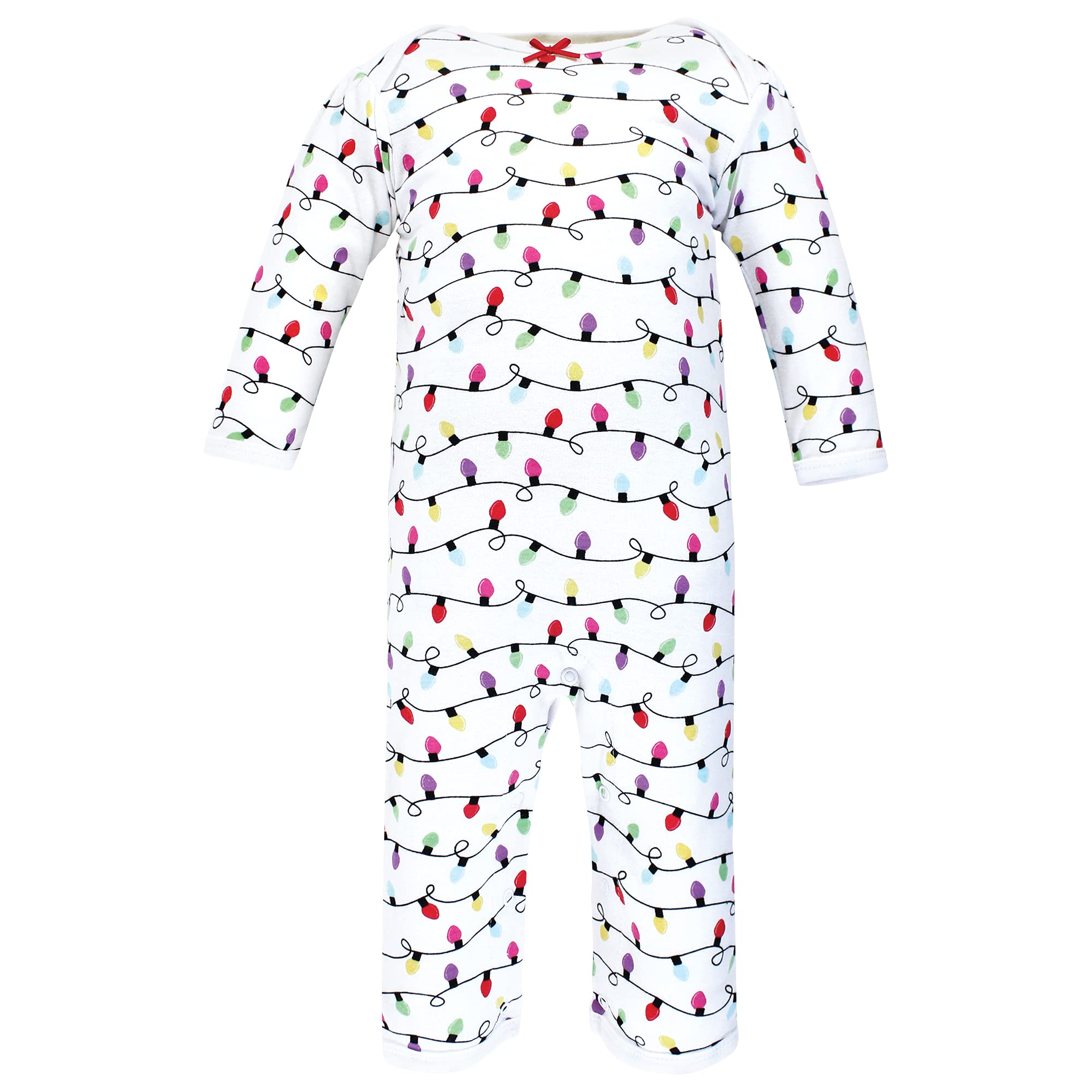 Hudson Baby Unisex Baby Cotton Coveralls Merry And Bright, 3-6 Months