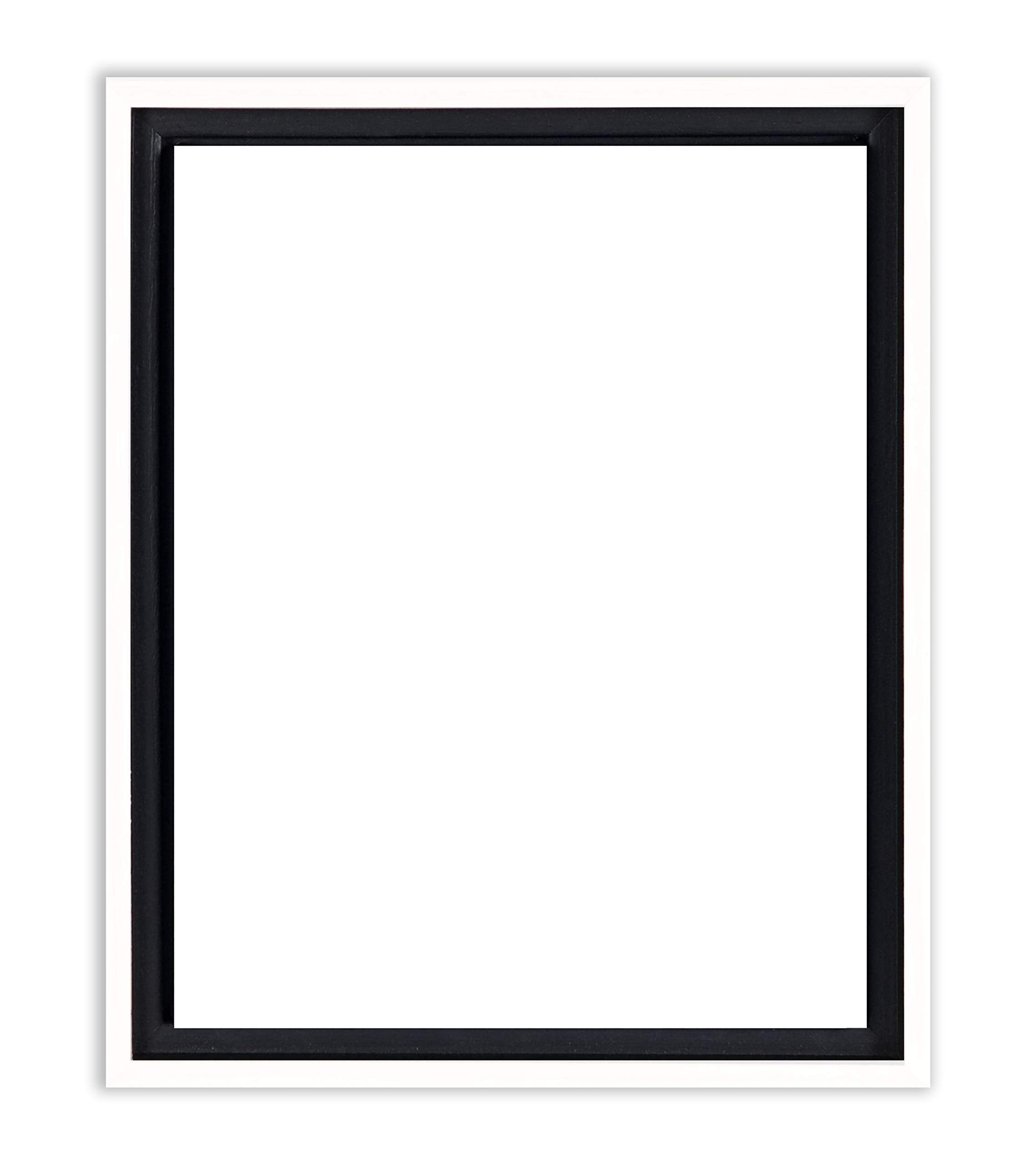 Creative Mark Illusions Floater Frame For 3/4 Deep Canvases - 20x20 White - No Glass or Backing - Wood Composite Floating Illusi