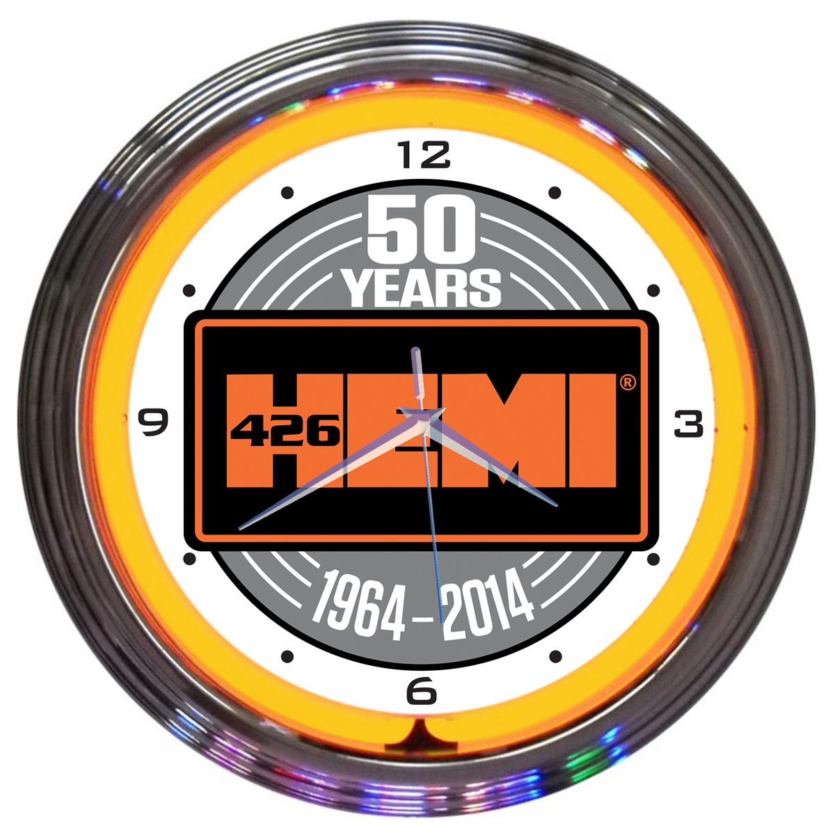 Neonetics Hemi 50th Anniversary Neon Wall Clock, 15-Inch
