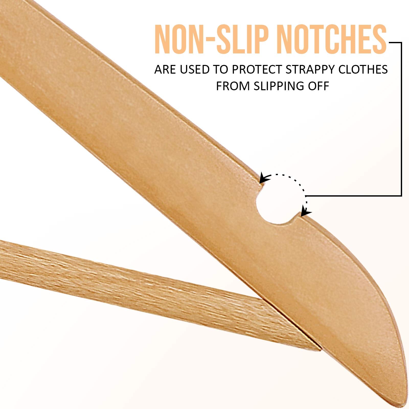 Utopia Home Premium Wooden Hangers 10 Pack - Durable & Slim Coat Hanger - Suit Hangers with 360-Degree Rotatable Hook - Wood Hangers with Shoulder Grooves (Natural Color)