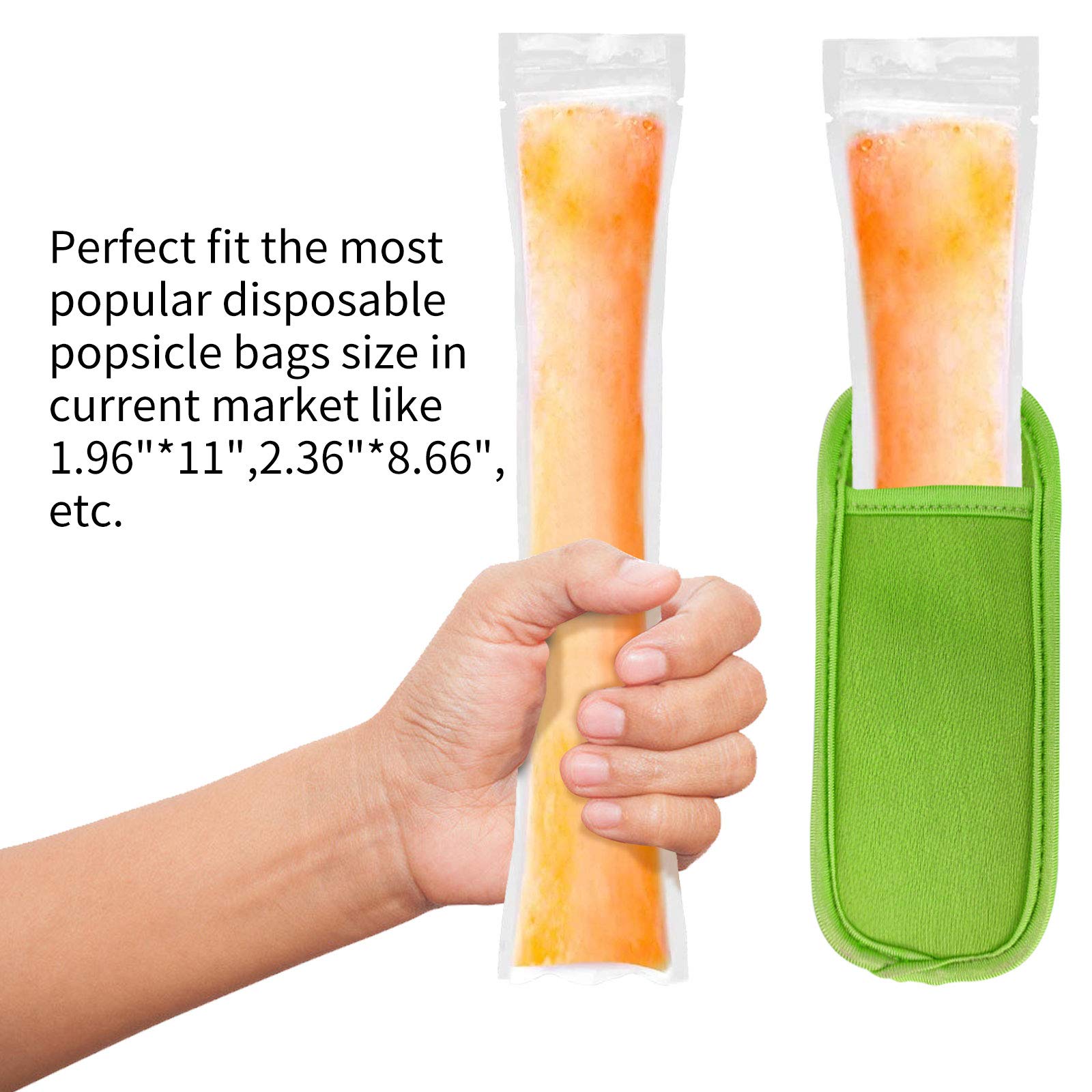 Reifut 27 Pieces In 9 Colors Reusable Popsicle Holders Popsicle Bags Freezer Ice Pop Sleeves Anti Freezing Ice Pop Holders