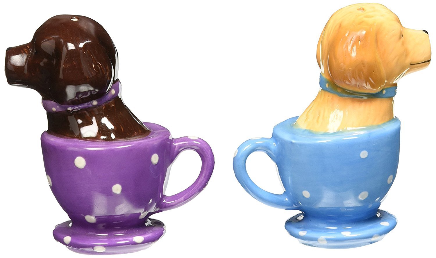 Pacific Trading Labrador Retriever Teacup Magnetic Salt & Pepper Shakers They Kiss! Attractives, 3 1/2'' Tall