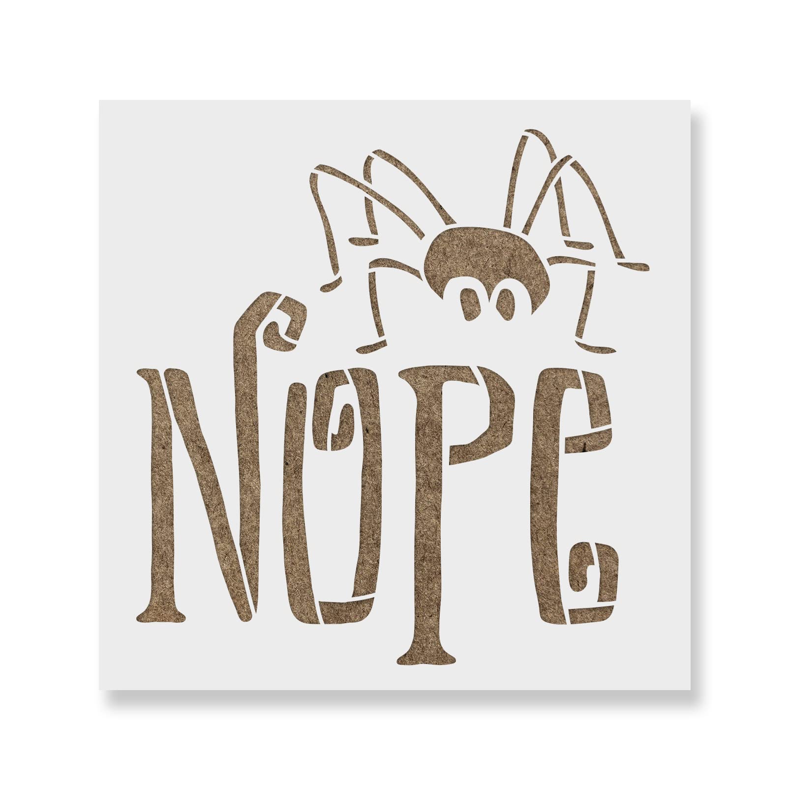 Nope Spider Stencil  Horror Wall Art, Spooky Kitchen Decor, Spooky Art, Halloween Wall Art, Spooky Outdoor Decorations