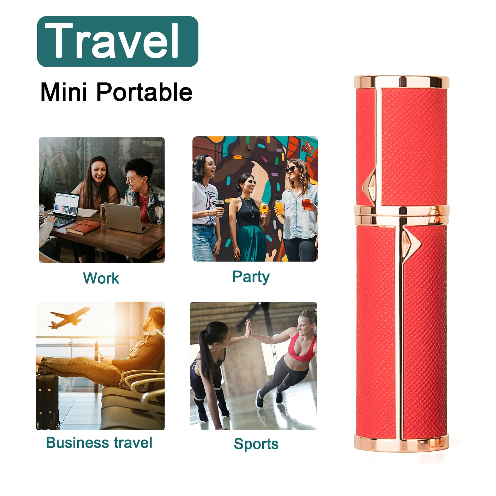 Refillable Perfume Bottle Atomizer For Travel,2Pcs 5Ml Empty Perfume Spray Fine Mist,Mini Luxury Leather Refill Pump Case,For Ma