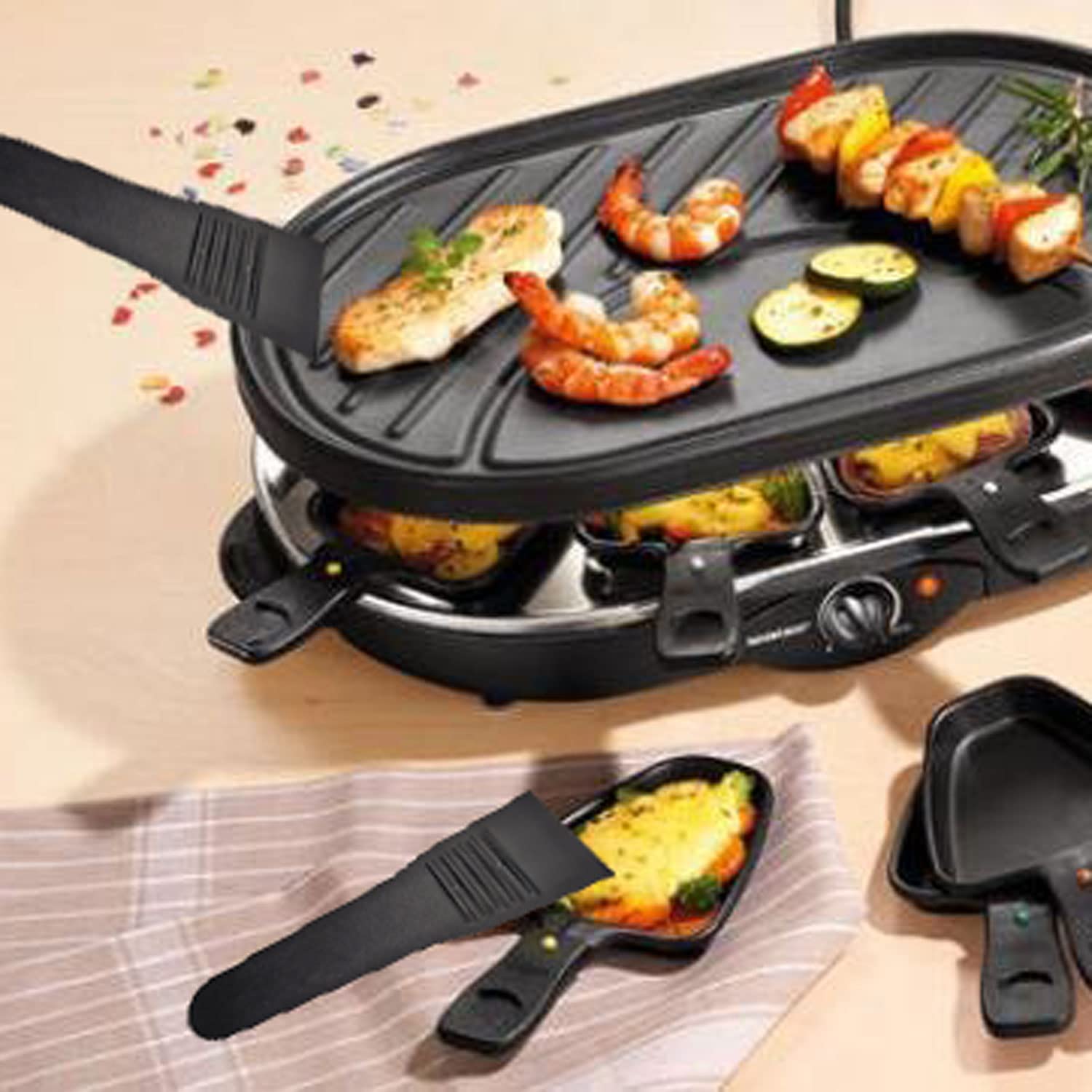 Raclette Spatula For Non-Stick Pans | Kitchen Tools & Gadgets - Great Bakeware For Cooking And Decorating (Set Of 8)