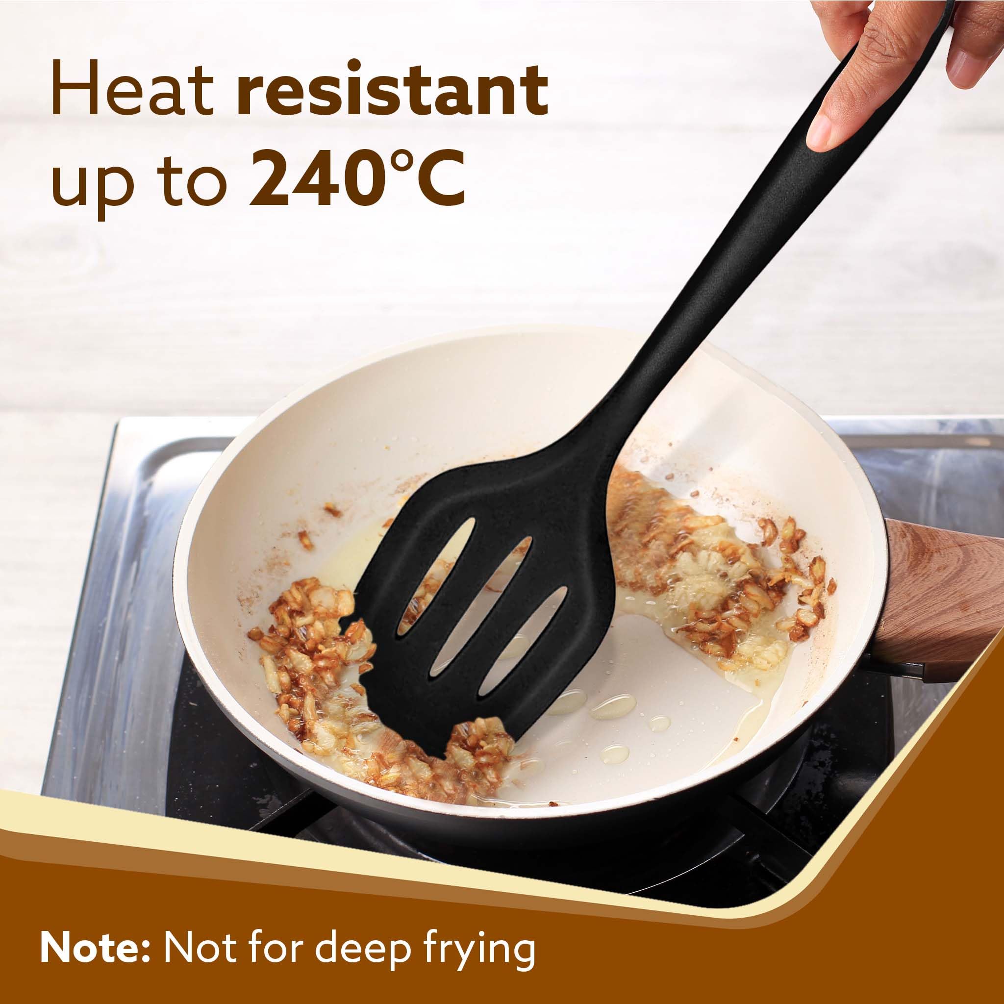 AGARO Deluxe Silicone Spatula Set of 3, Heat Resistant, Cooking, Baking and Mixing, Non-Stick Cookware, BPA Free, Seamless Desig