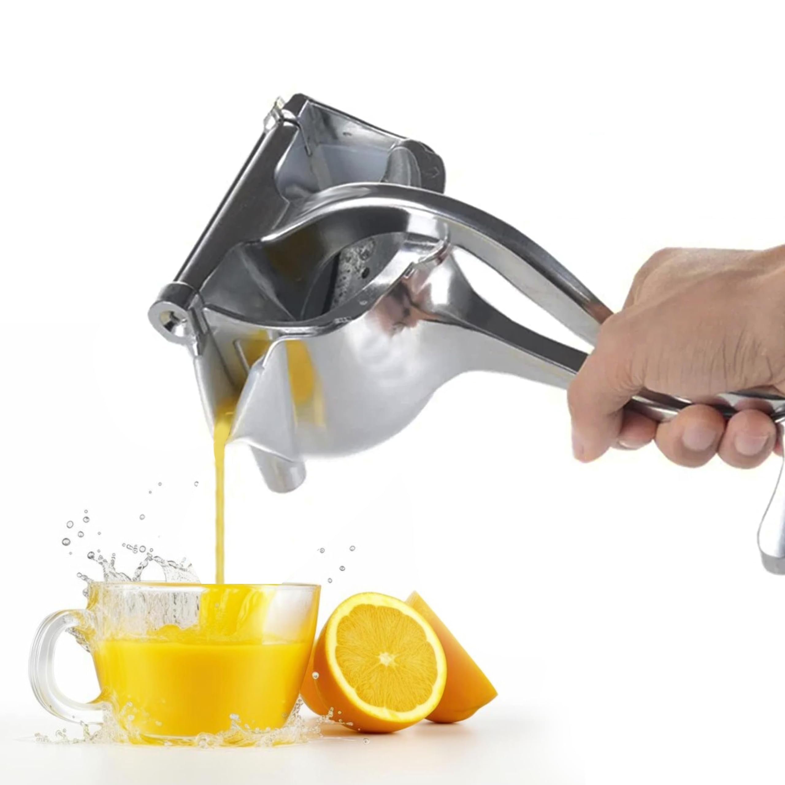 Shreejiih Lemon & Lime Squeezer  Heavy Duty Manual Citrus Juicer  Stainless Steel Fruit Press For Orange, Lemon & Lime Juice E