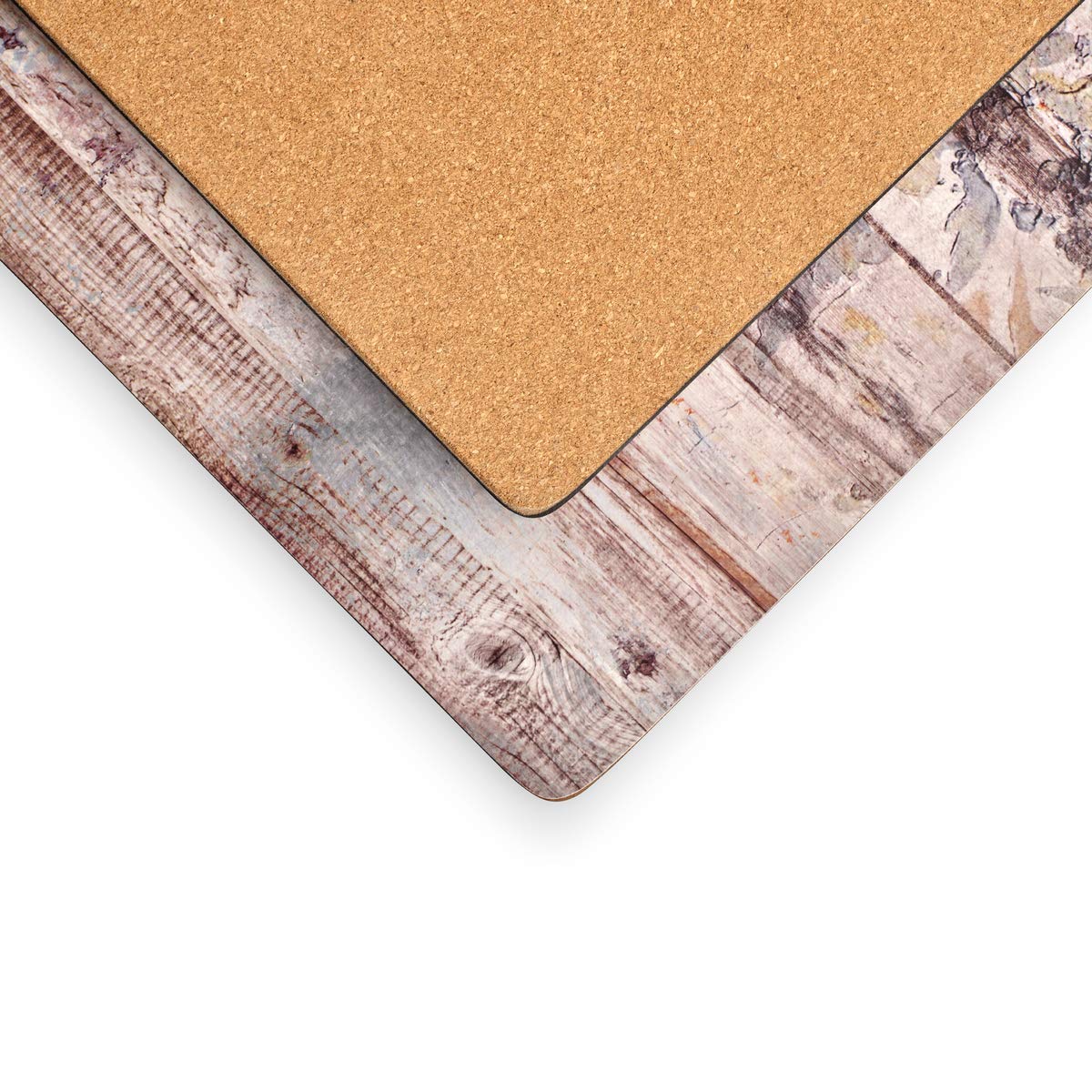 Pimpernel Frozen In Time Collection Placemats | Set Of 4 | Heat Resistant Mats | Cork-Backed Board | Hard Placemat Set For Dinin