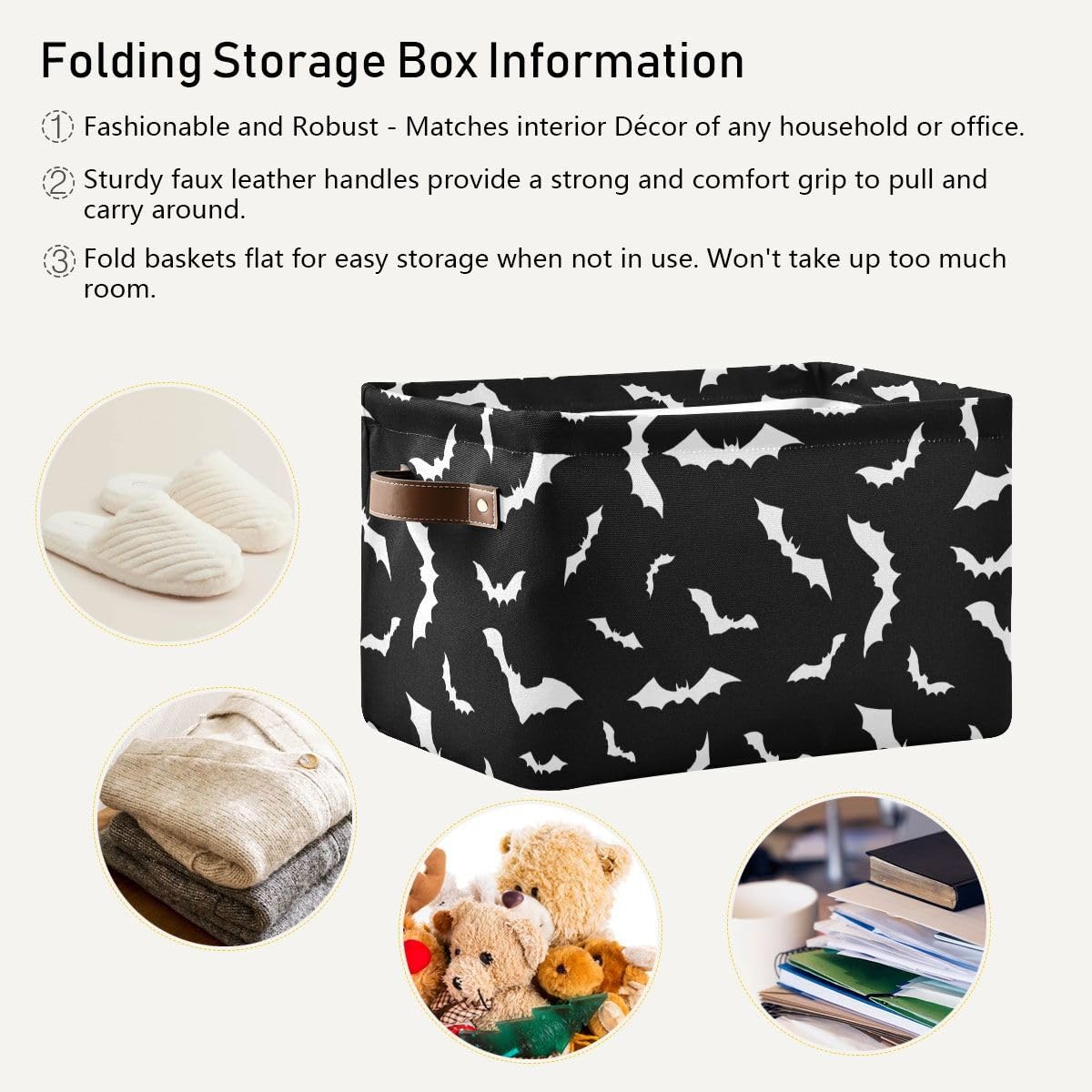 Winter Cardinal Birds Snow Storage Basket Fabric Laundry Baskets Christmas Tree Holly Berry Branches Storage Boxes Organizer Bag