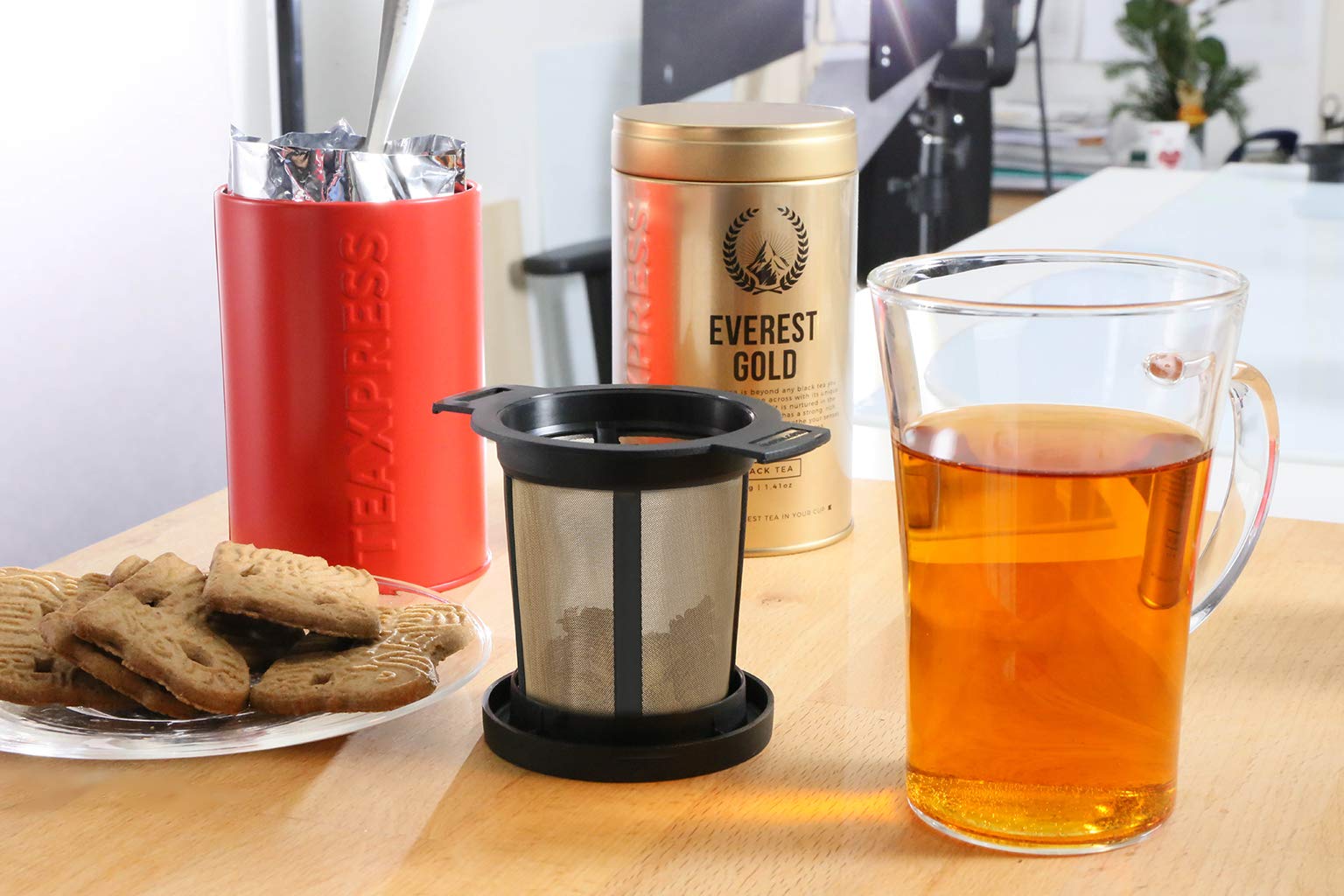 finum Floating Brewing Basket  Large  Black