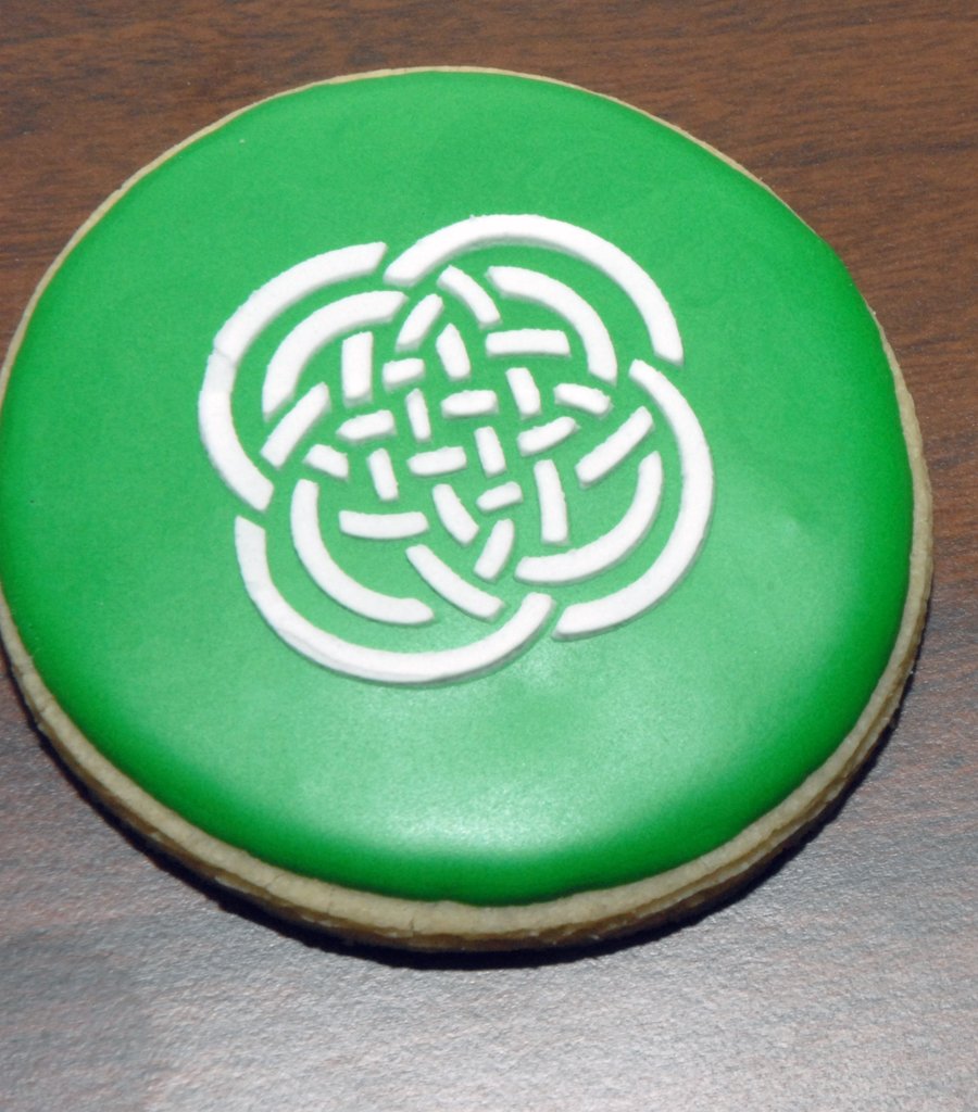 Designer Stencils C317 Celtic Knots Cookie Stencils, Beige/Semi-Transparent