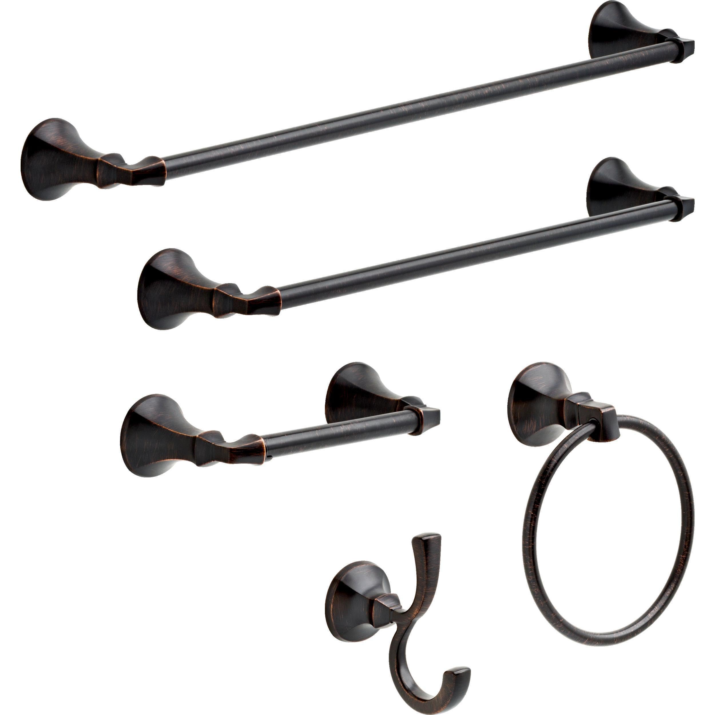 Delta 76424-RB Ashlyn 24-in Wall Mount Towel Bar Bath Hardware Accessory in Venetian Bronze