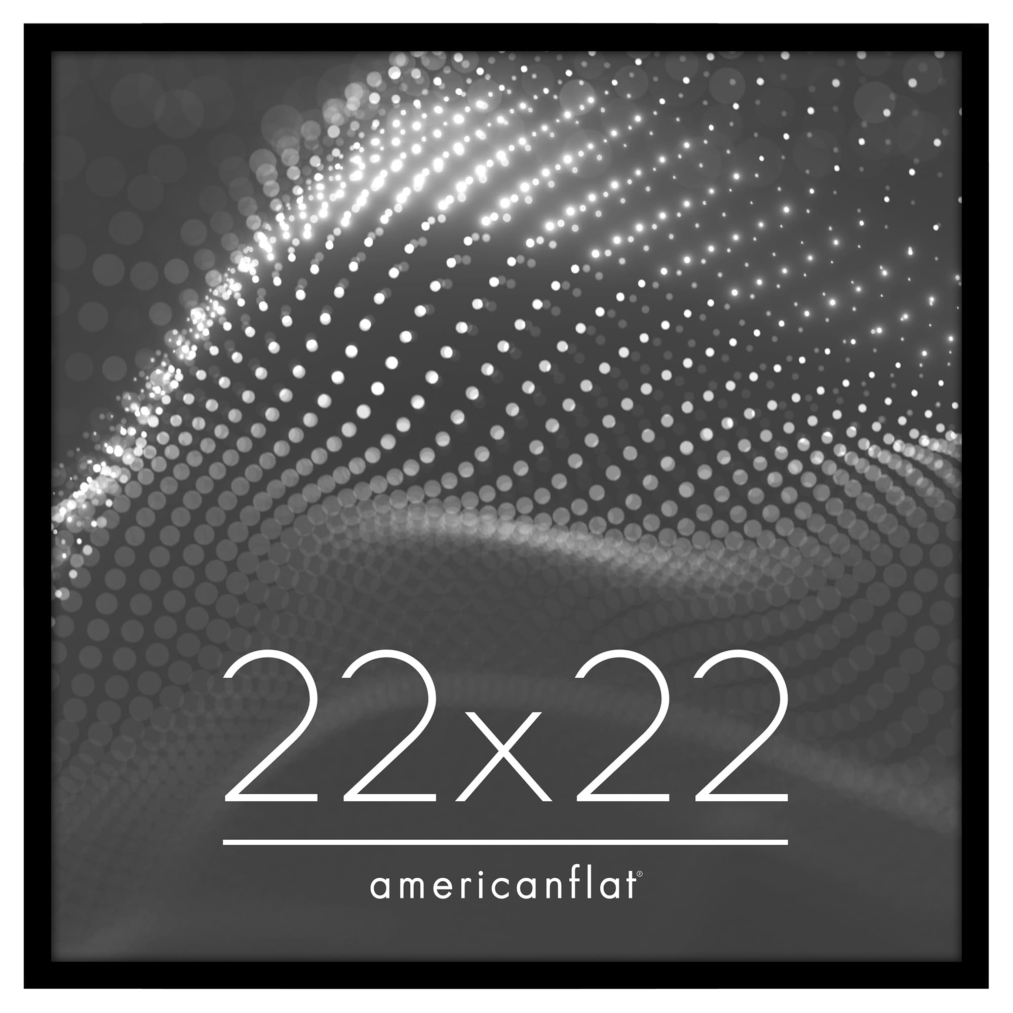 Americanflat 22x22 Picture Frame with Polished Plexiglass - Streamline Collection - Thin Border Square Frame for Wall Display - 