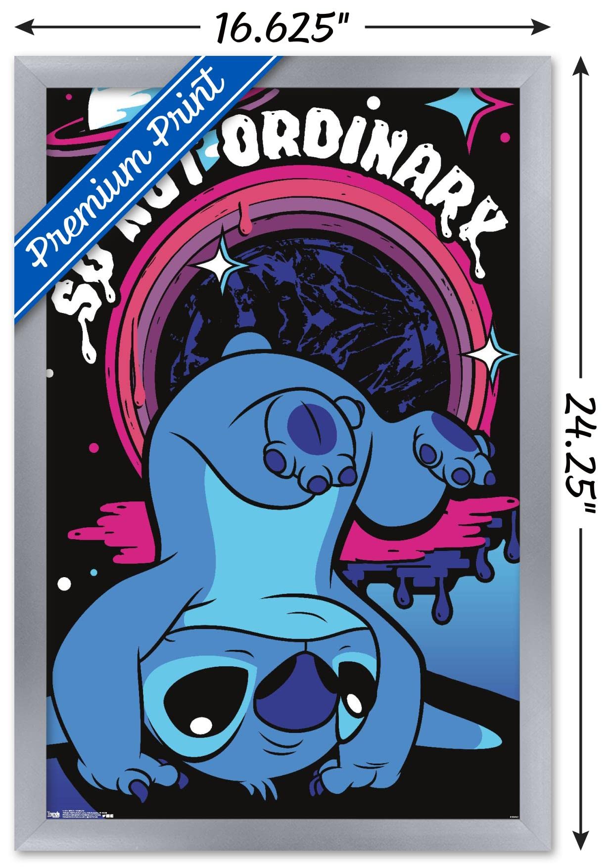 Trends International Disney Lilo And Stitch - Ordinary Wall Poster, 14.725'' X 22.375'', Silver Framed Version