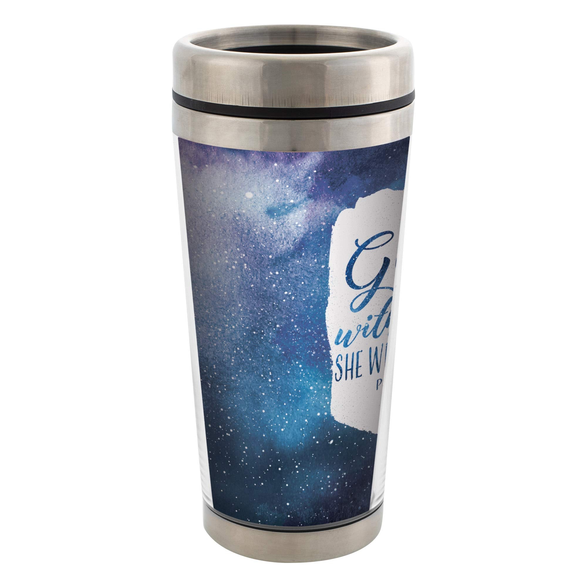 God Is Within Her She Will Not Fall Stainless Steel 16 Oz Travel Mug With Lid