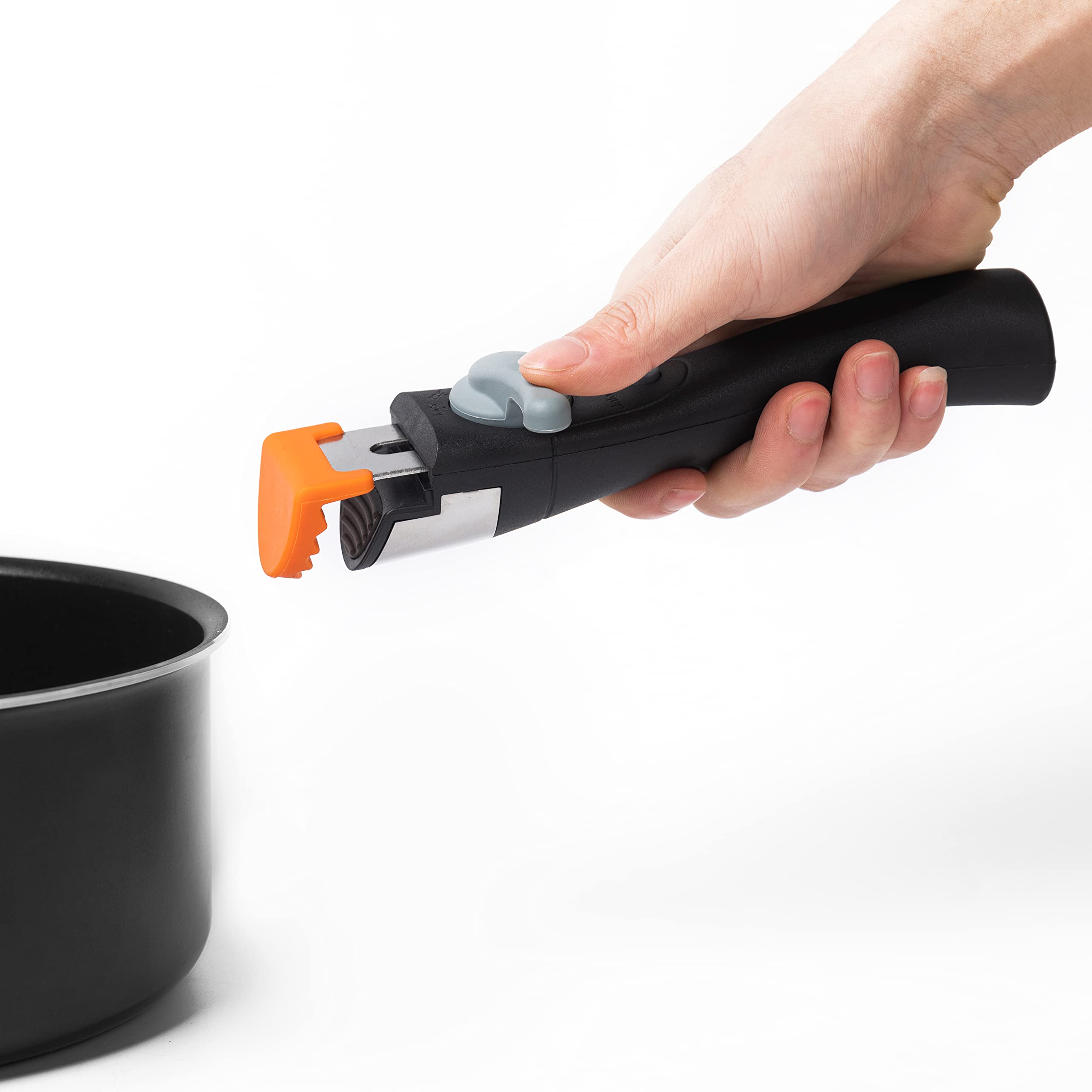 Lzteck 2 Sets Detachable Removable Pot Handle,Universal Pot & Pan Handle,Pot Handle Replacement,Scald-Proof Bakelite Pot Clip,Bo