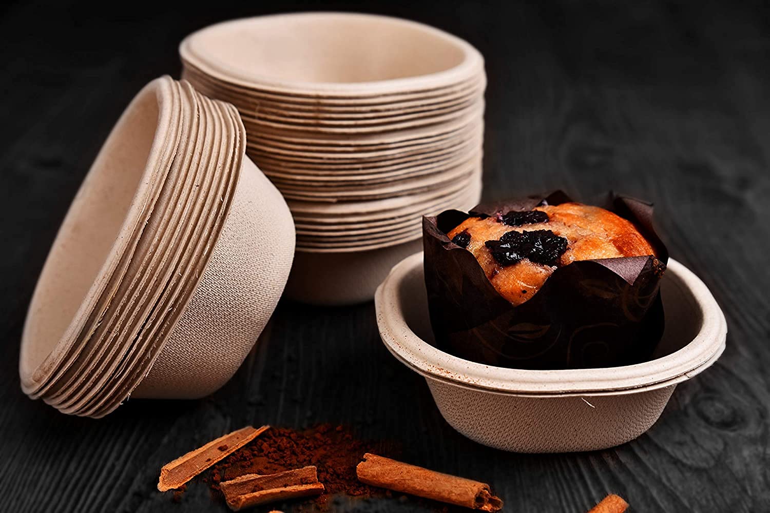 Vik Sugarcane Bagasse Disposable 10 Inch Plates (25), 180 Ml Bowls (25), 250 Ml Bowls (25), Spoons (25), Forks (25), Napkin (50)