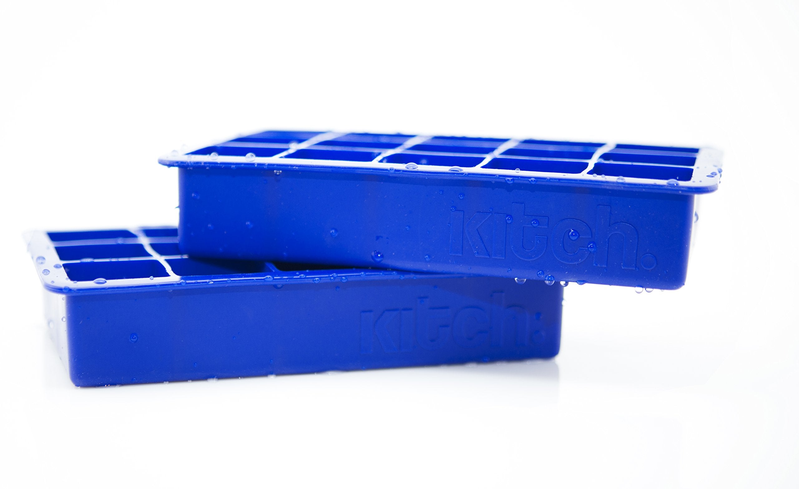 Kitch Silicone Ice Cube Tray 2 Pack - 15 Cavity, Cobalt Blue, Model 8541983476