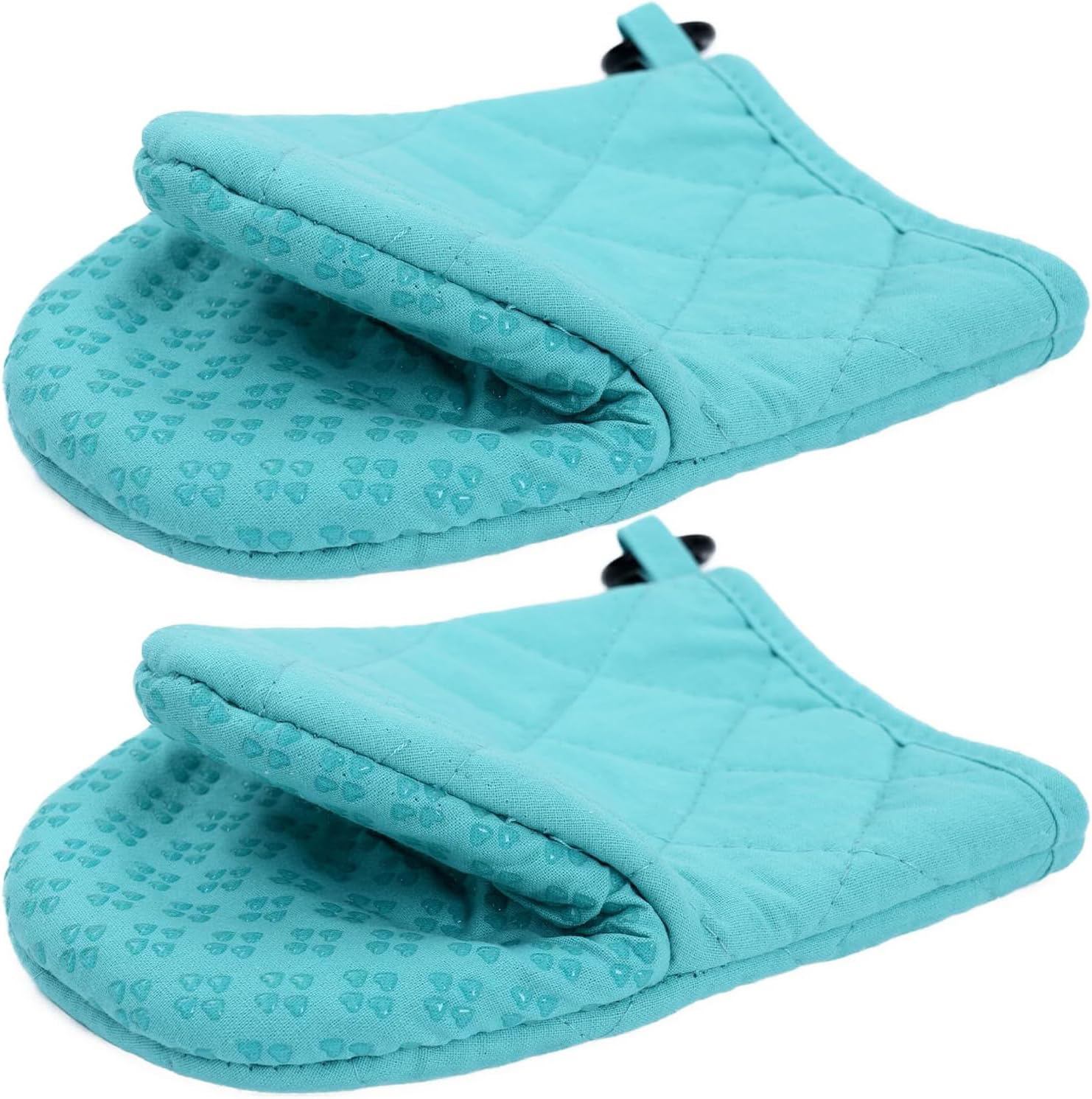 1 Pair Mini Oven Mitts, Heat Resistant Mitts for Cooking & BBQ, Over 500 Degrees Heat Resistant, NonSlip & Machine Washable (Mi