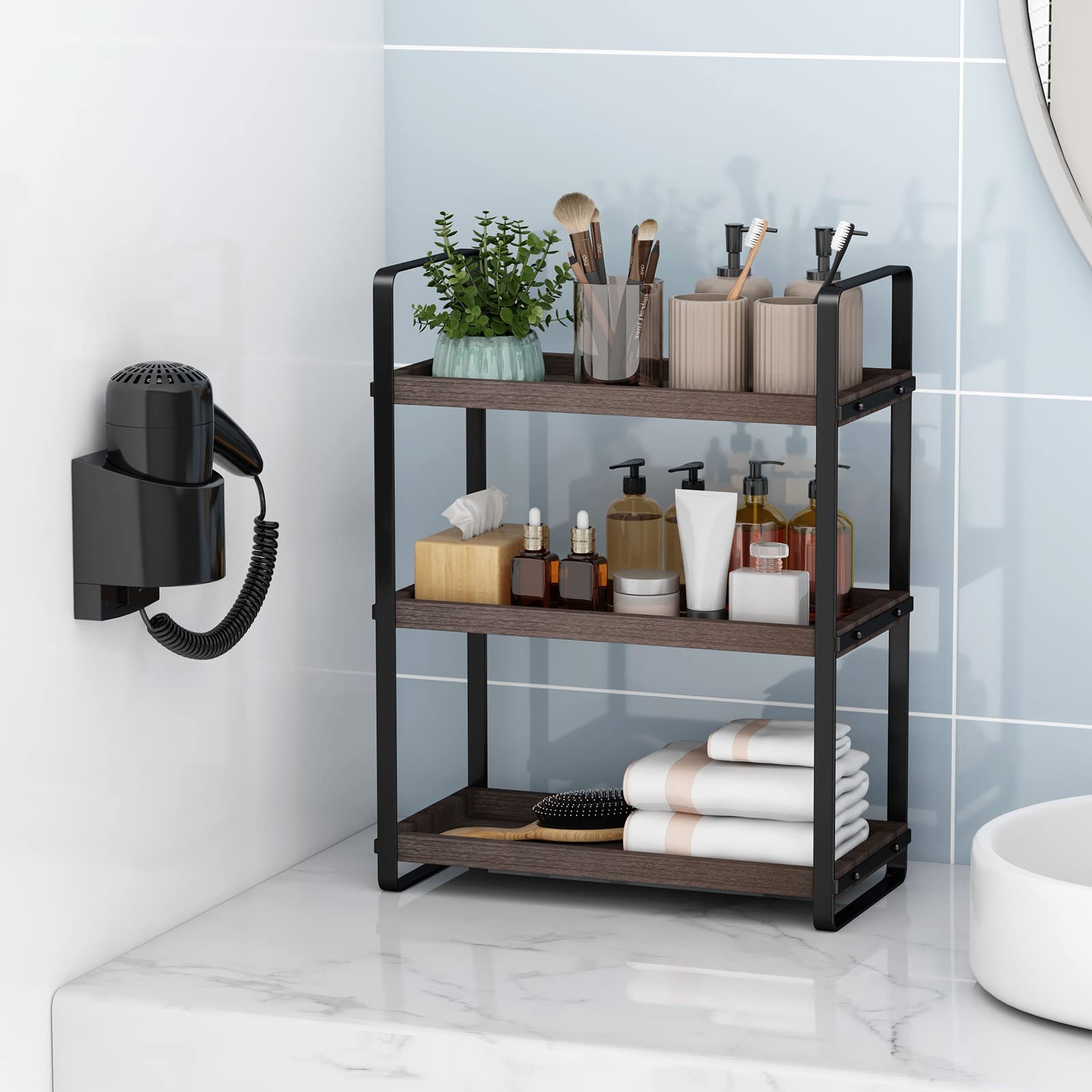 Hnrloy Bathroom Countertop Tray,Cosmetic Tray,Bathroom Organizer,Bathroom Counter Stand,Countertop Organizer,Countertop Storage