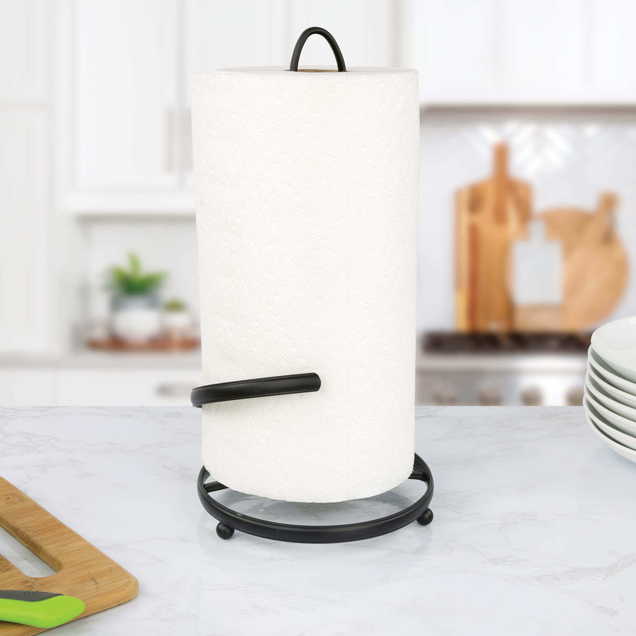 Spectrum Diversified Tension Ashley Paper Towel Holder, Black, 1 Ea