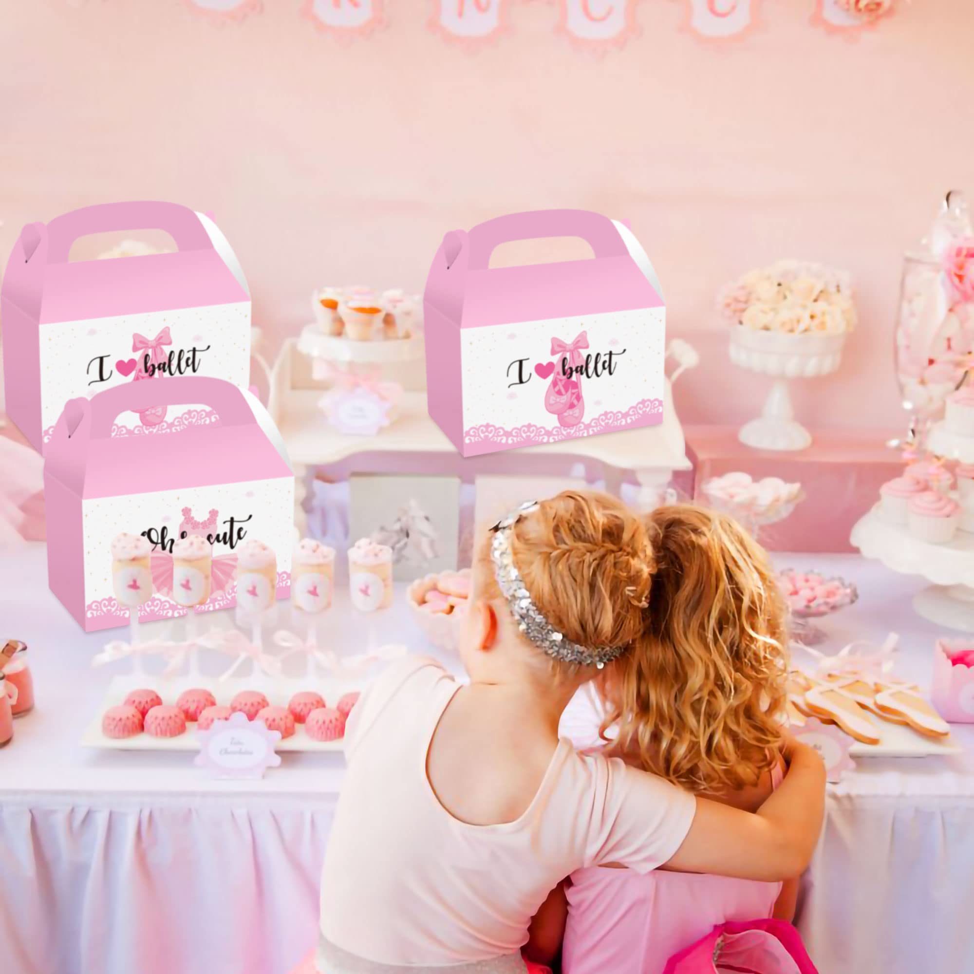 12 Pcs Ballerina Party Supplies Ballerina Party Favor Boxes Ballerina Party Favor Bags Ballerina Party Goodie Bags Ballerina Par