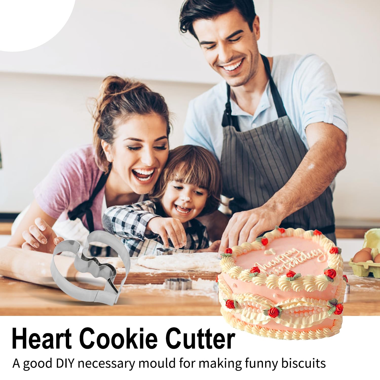 Kalaien Valentine Heart Shaped Cookie For Two Cutters Heart Puzzle Cookie Cutters
