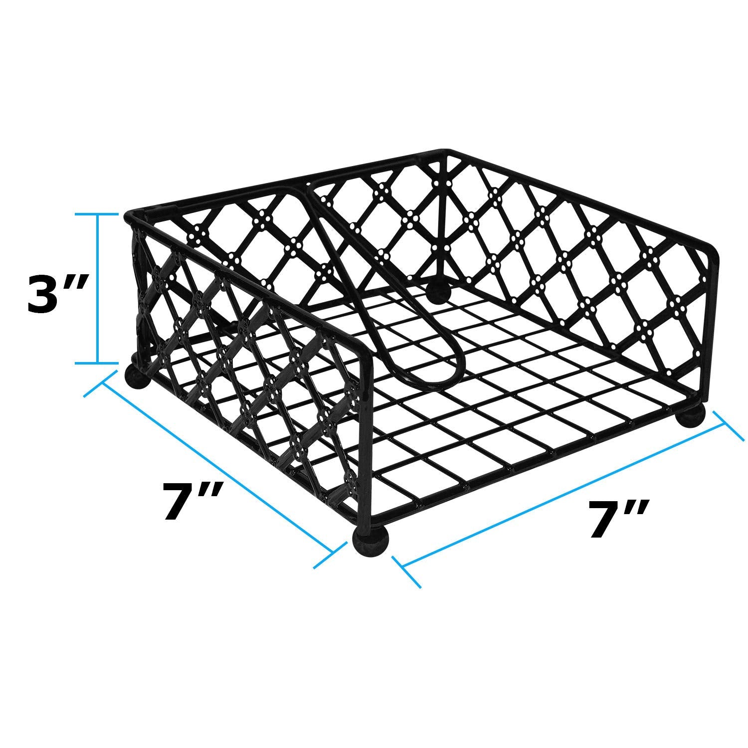 Blue Donuts Lattice Collection Napkin Holder - Napkin Holders For Tables, Dining Table Napkin Holders For Kitchen, Flat Napkin H