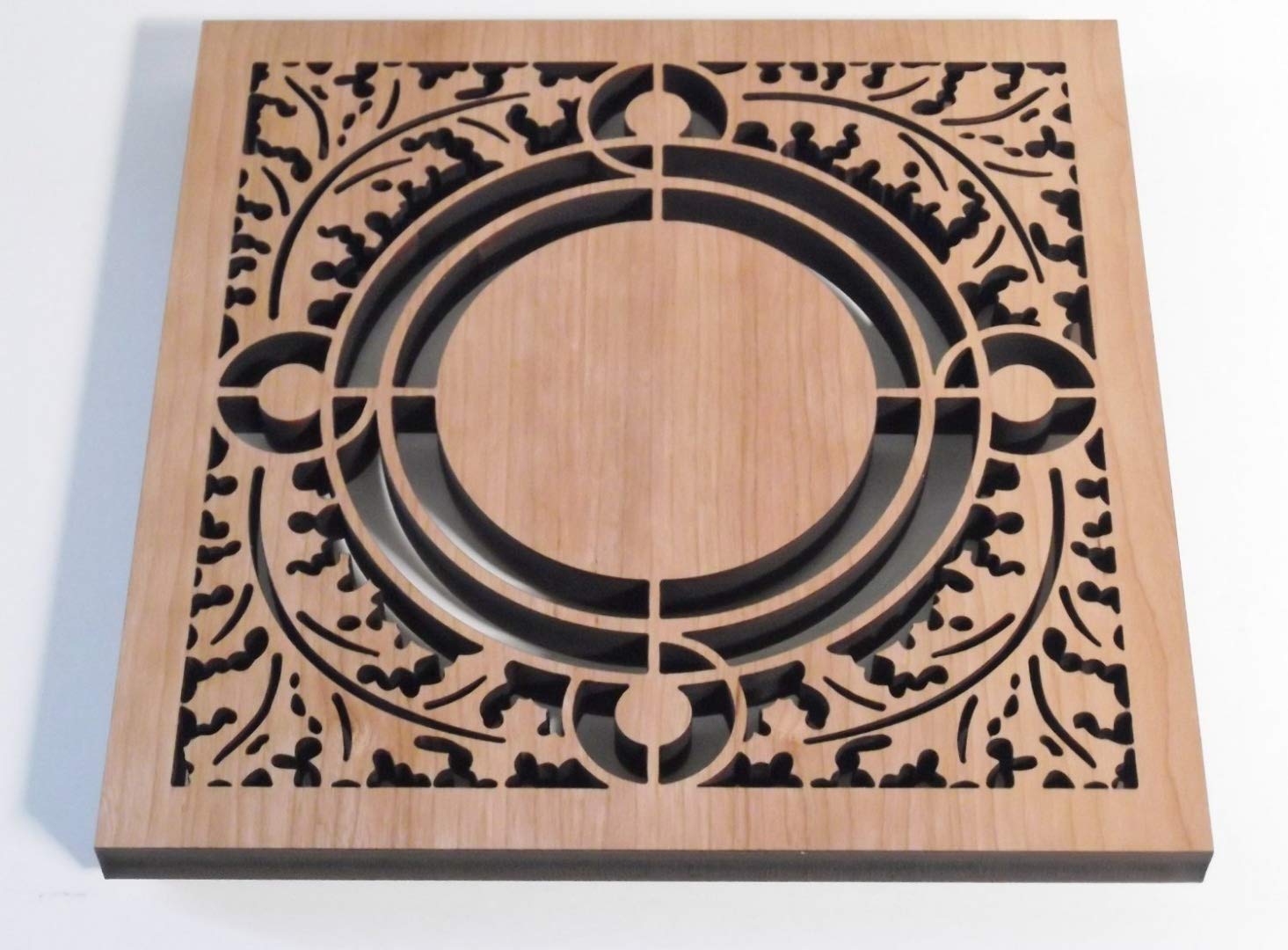 Frank Lloyd Wright Roberts Skylight Design Laser Cut Wood Trivet