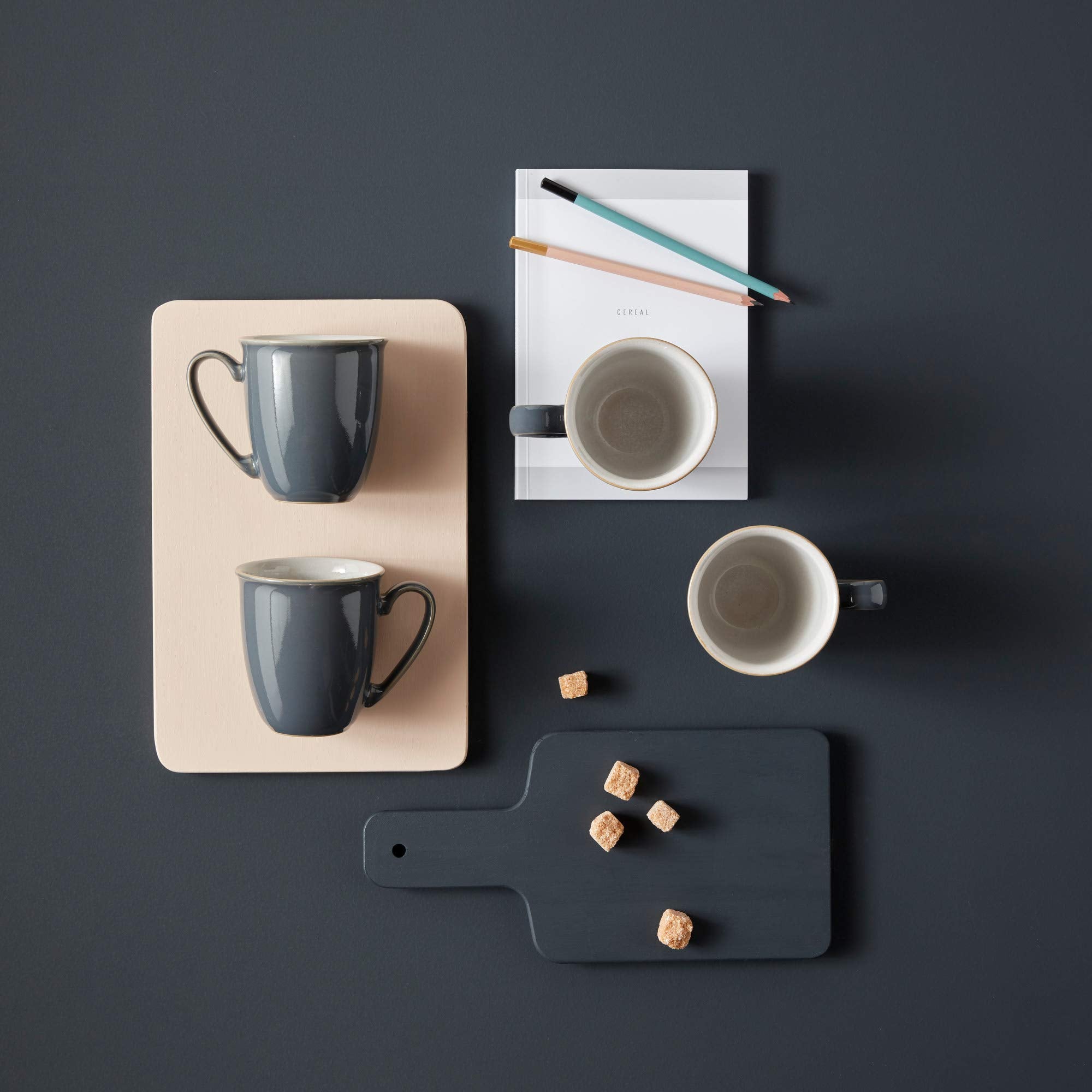 Denby Elements Fossil Grey 4 Piece Coffee Beaker/Mug Set