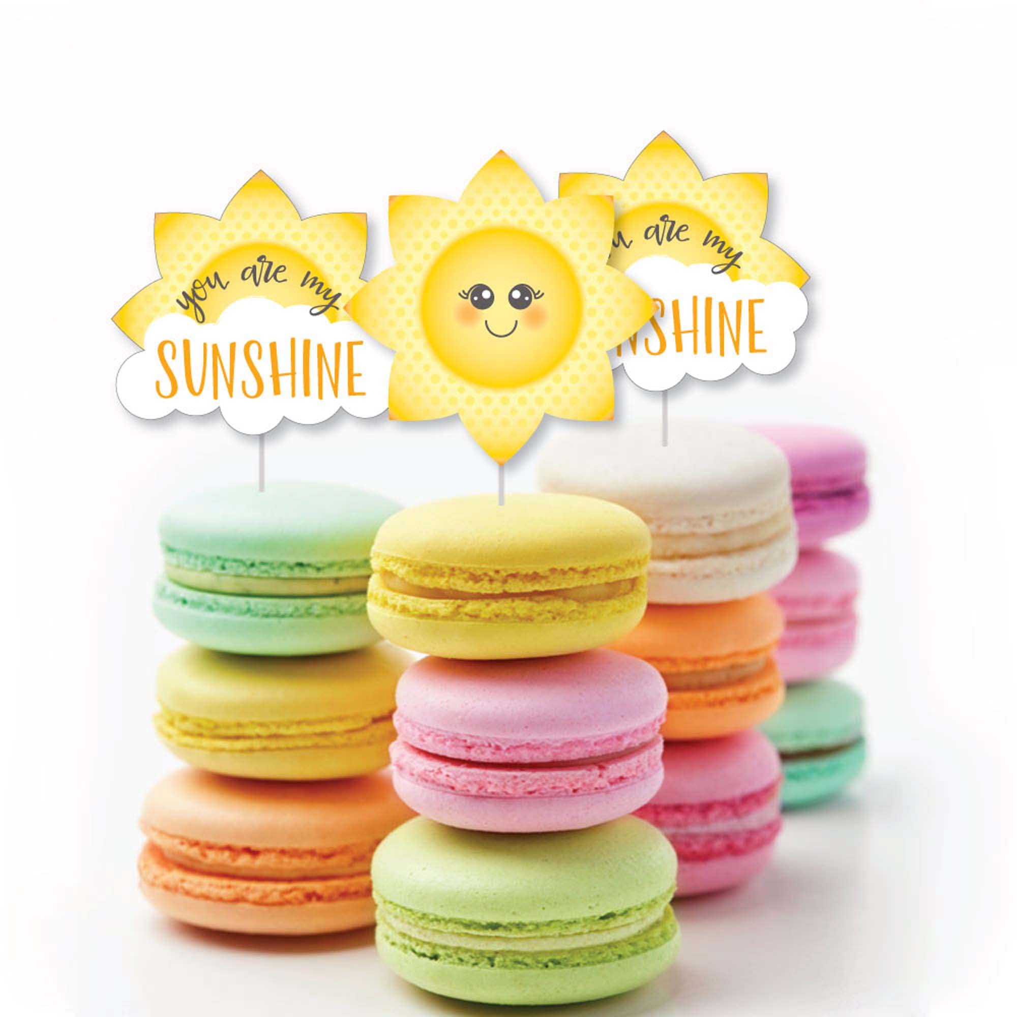 Big Dot Of Happiness You Are My Sunshine - Diy Shaped Baby Shower Or Birthday Party Cut-Outs - 24 Count