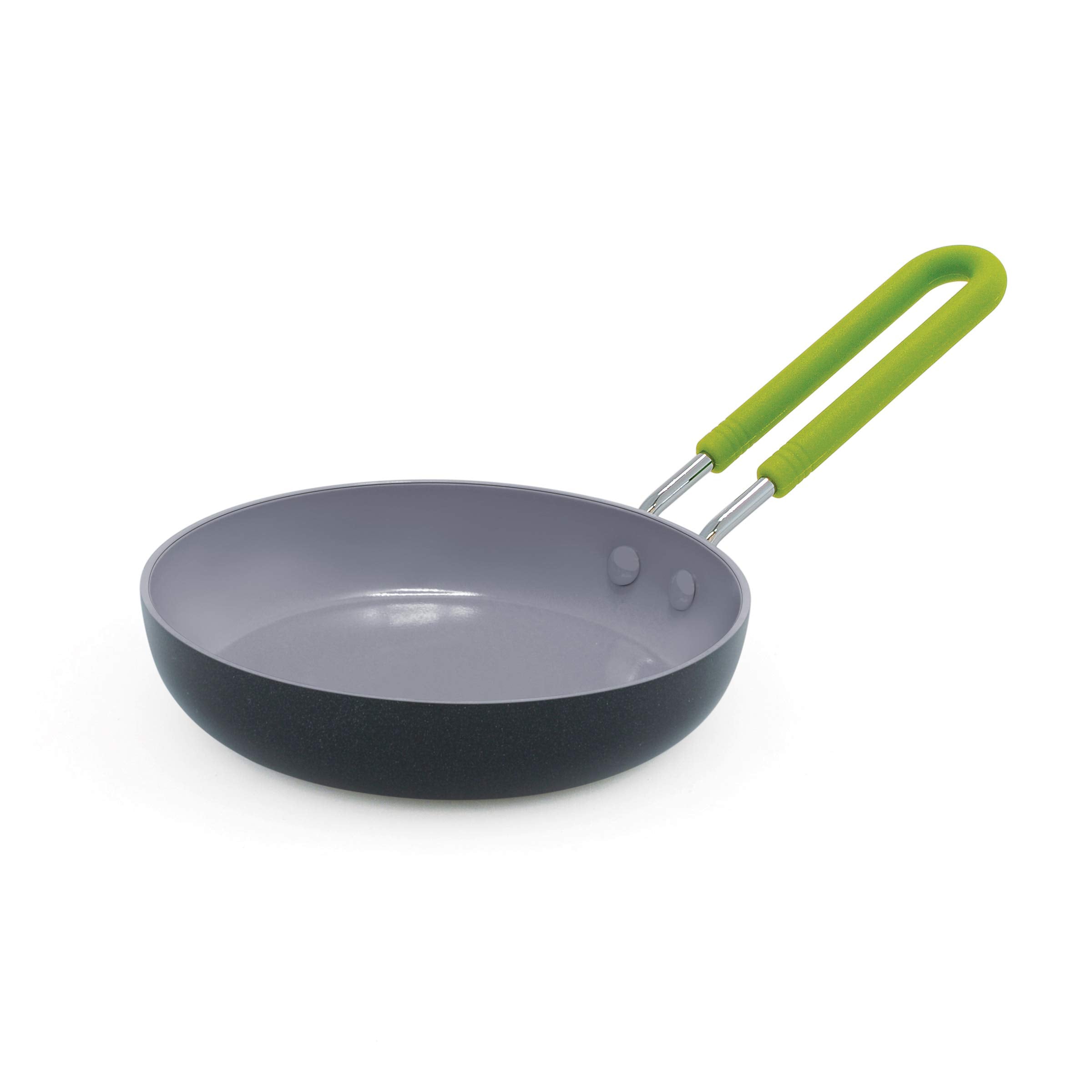 Greenpan Mini Healthy Ceramic Nonstick, 5'' Square Egg Pan, Pfas-Free, Dishwasher Safe, Stay Cool Handle, Black