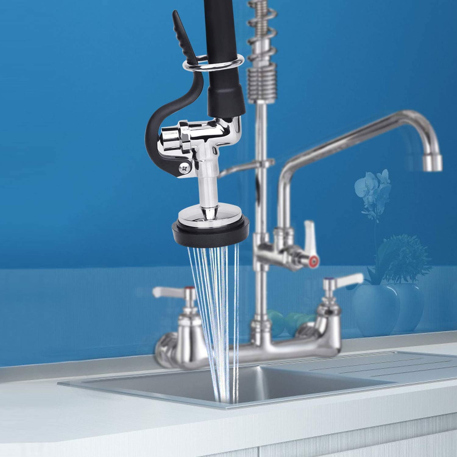 Kollniun Spray Valve Repair Kit, 1.42 Gpm Pre-Rinse Spray Face And Spray Head Ring For All Commercial Faucet Sink Dish Sprayer V