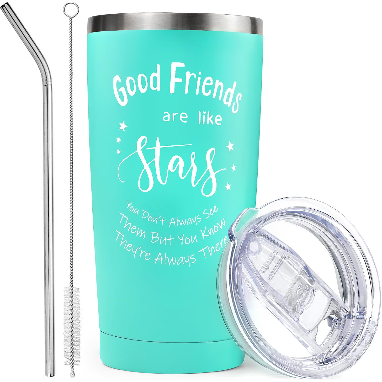Panspace Best Friend Tumbler, Friend Gifts for Women Men - 20oz Insulated Tumbler Cup with Straw and Lid, Best Friend Birthday G