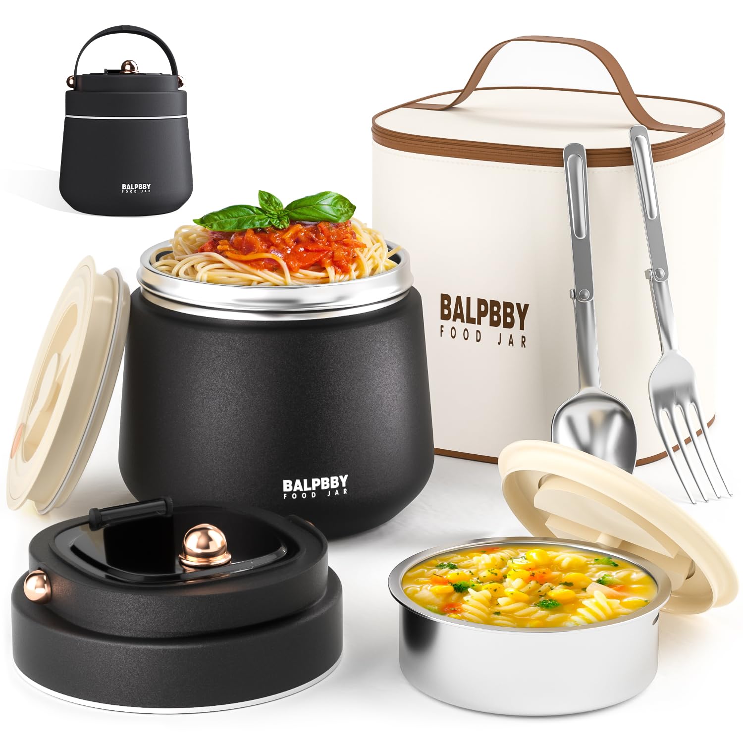 Thermo for Hot Food Adults 40OZ Soup Thermo Lunch Containers Wide Mouth Vacuum Insulated Food Jar Stainless Steel Leakproof Lunc