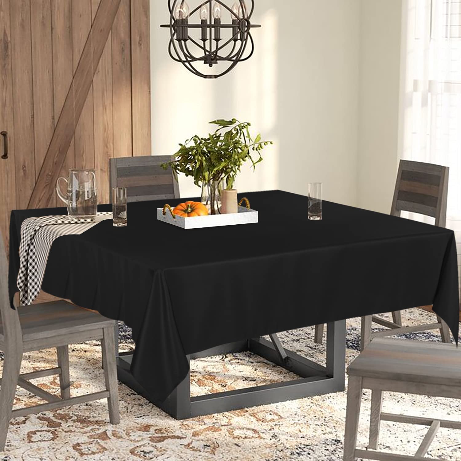 Fitable Rectangle Tablecloth 60X60 Inch Tablecloth Stain And Wrinkle Resistant Washable Polyester Table Cloth, Decorative Fabric