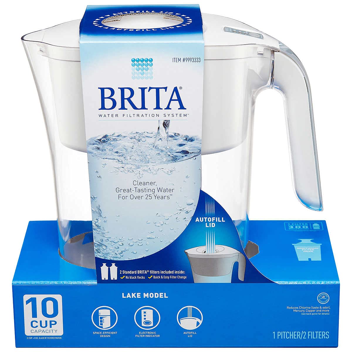 Brita Lake Pitcher With 2 Filters