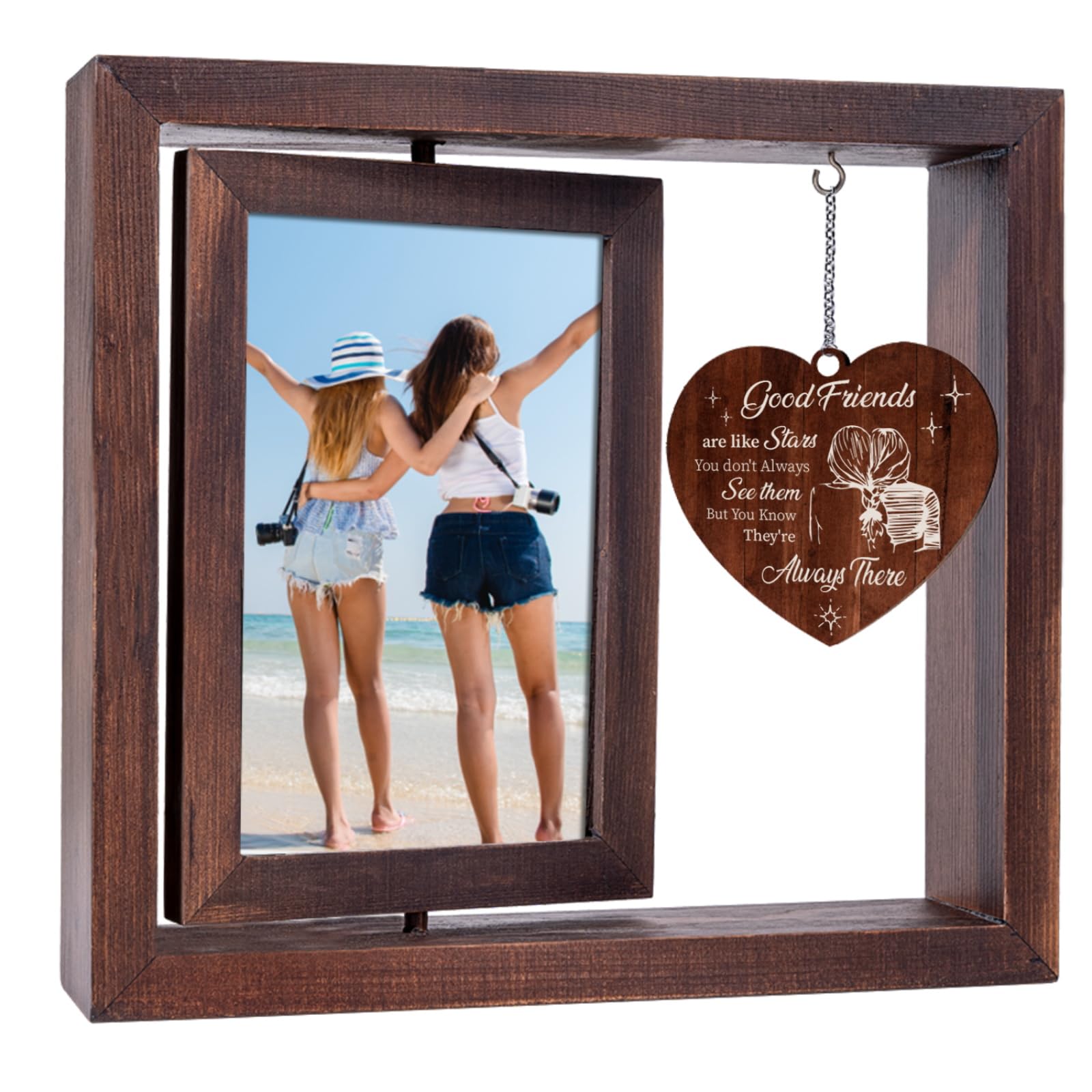 Vetbuosa Best Friends Picture Frame, Friends Photo Frame 4x6, Best Friend Birthday Gifts for Women, Gifts for Best Friend Long D