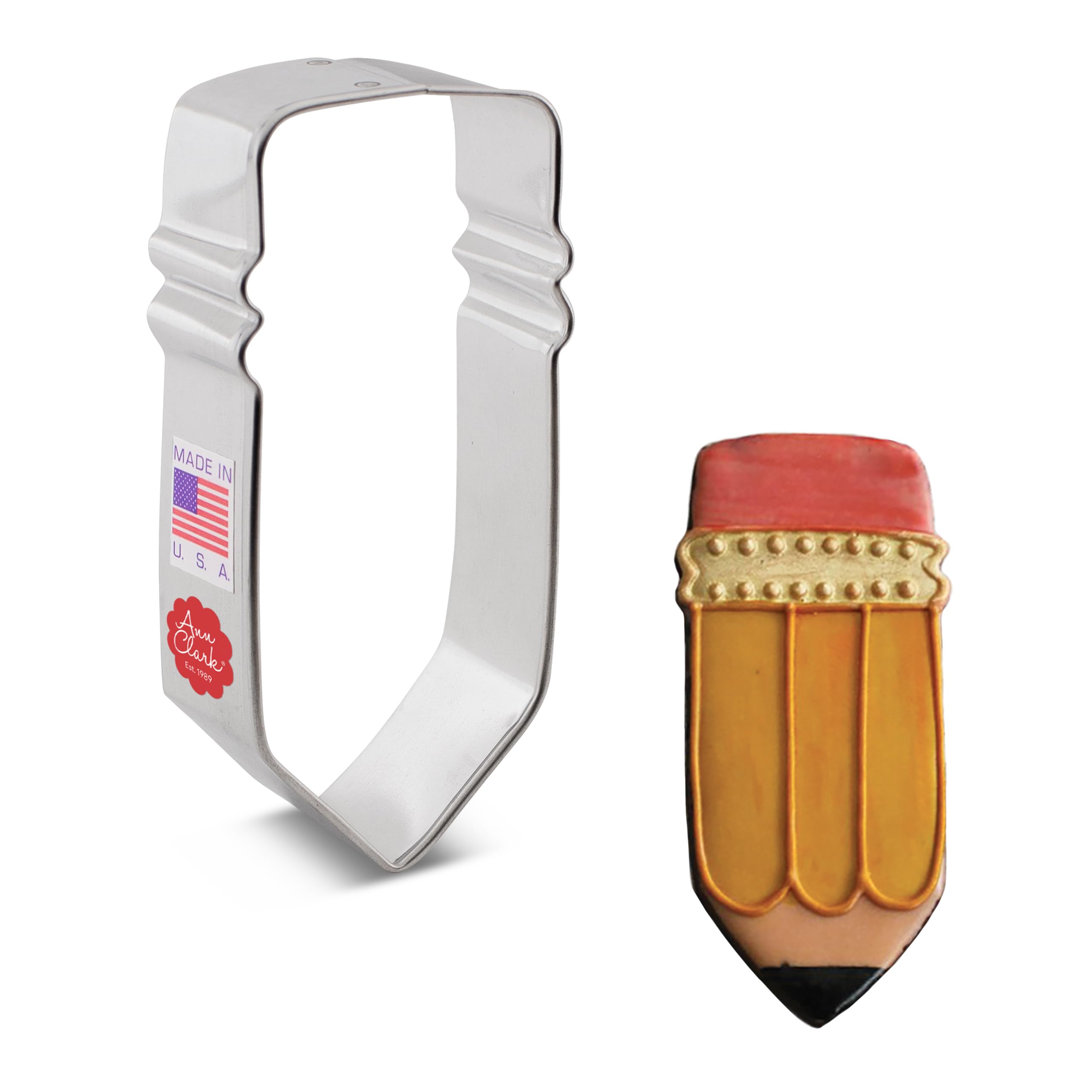 School Pencil Cookie Cutter 3.75'' Made In Usa By Ann Clark