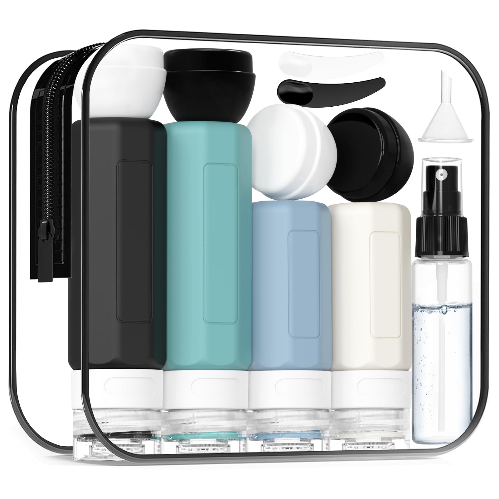 Ruinovate 17 Pack Travel Bottles For Toiletries, Tsa Approved Travel Size Toiletries Bottles, Leak Proof Travel Size Containers,